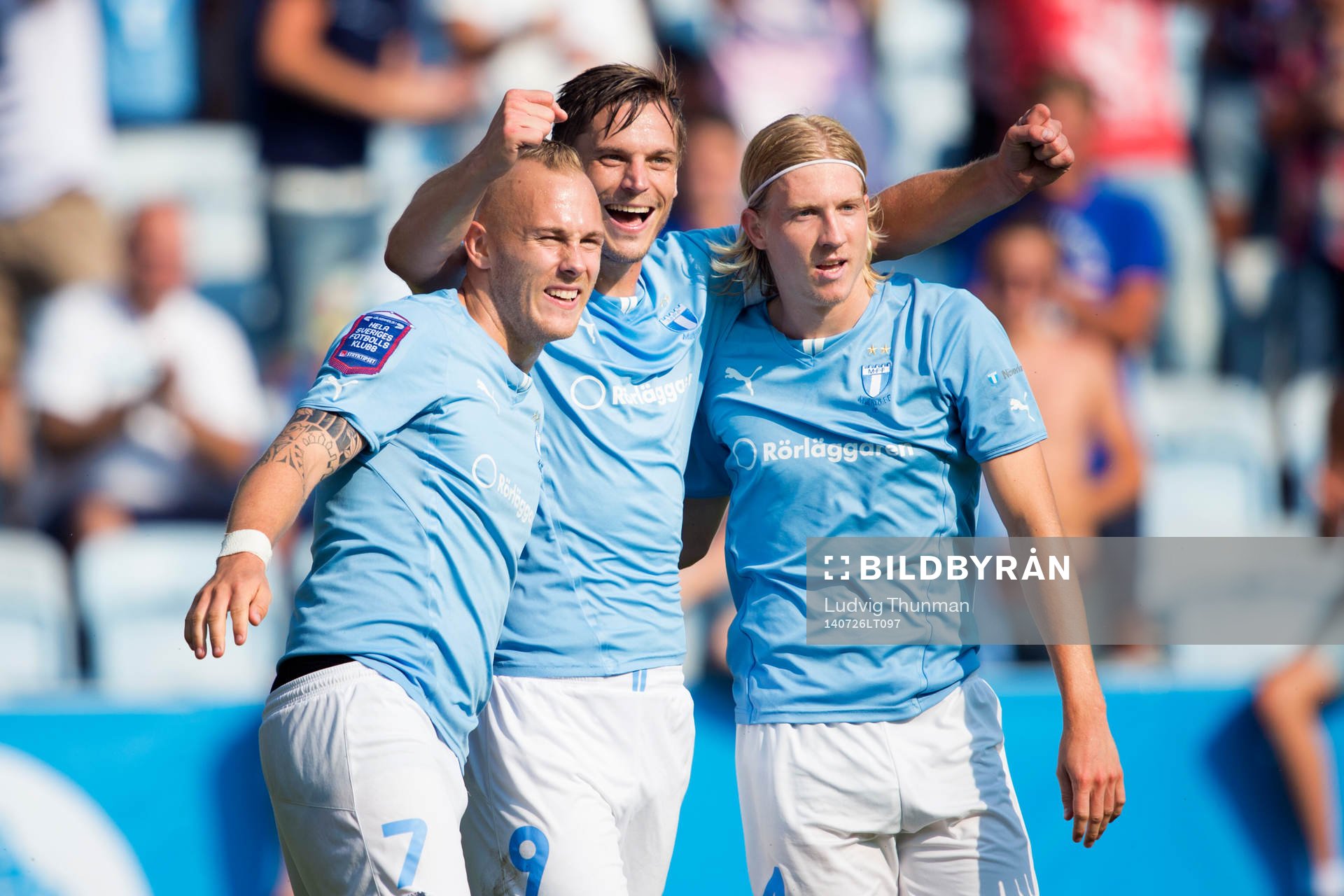 Malmö FFs Magnus Eriksson, Markus Rosenberg och Simon
