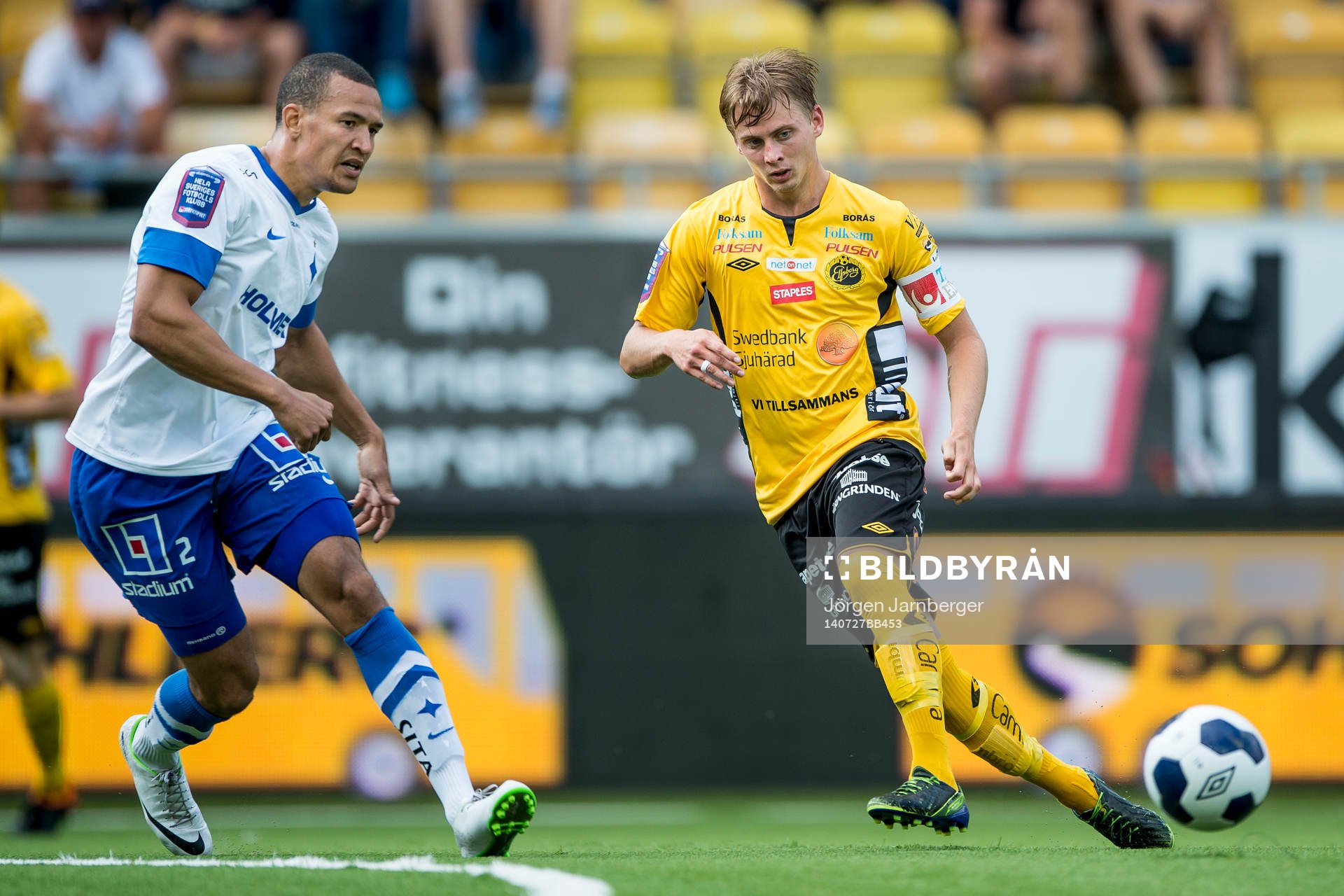 Elfsborgs Simon Hedlund (h) och Norrköpings Edvard