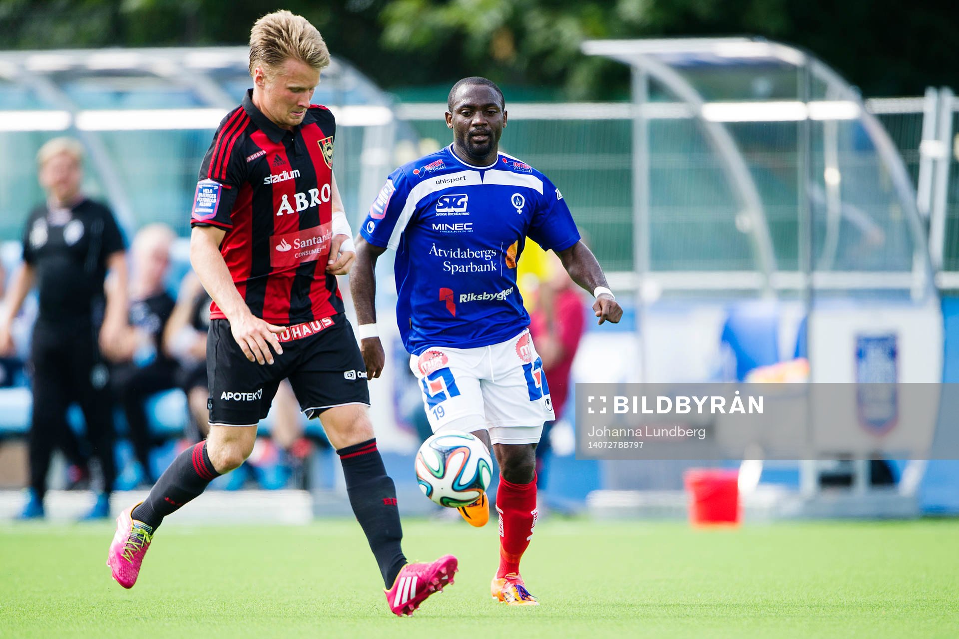 Brommapojkarnas Jacob Une Larsson och Åtvidabergs John