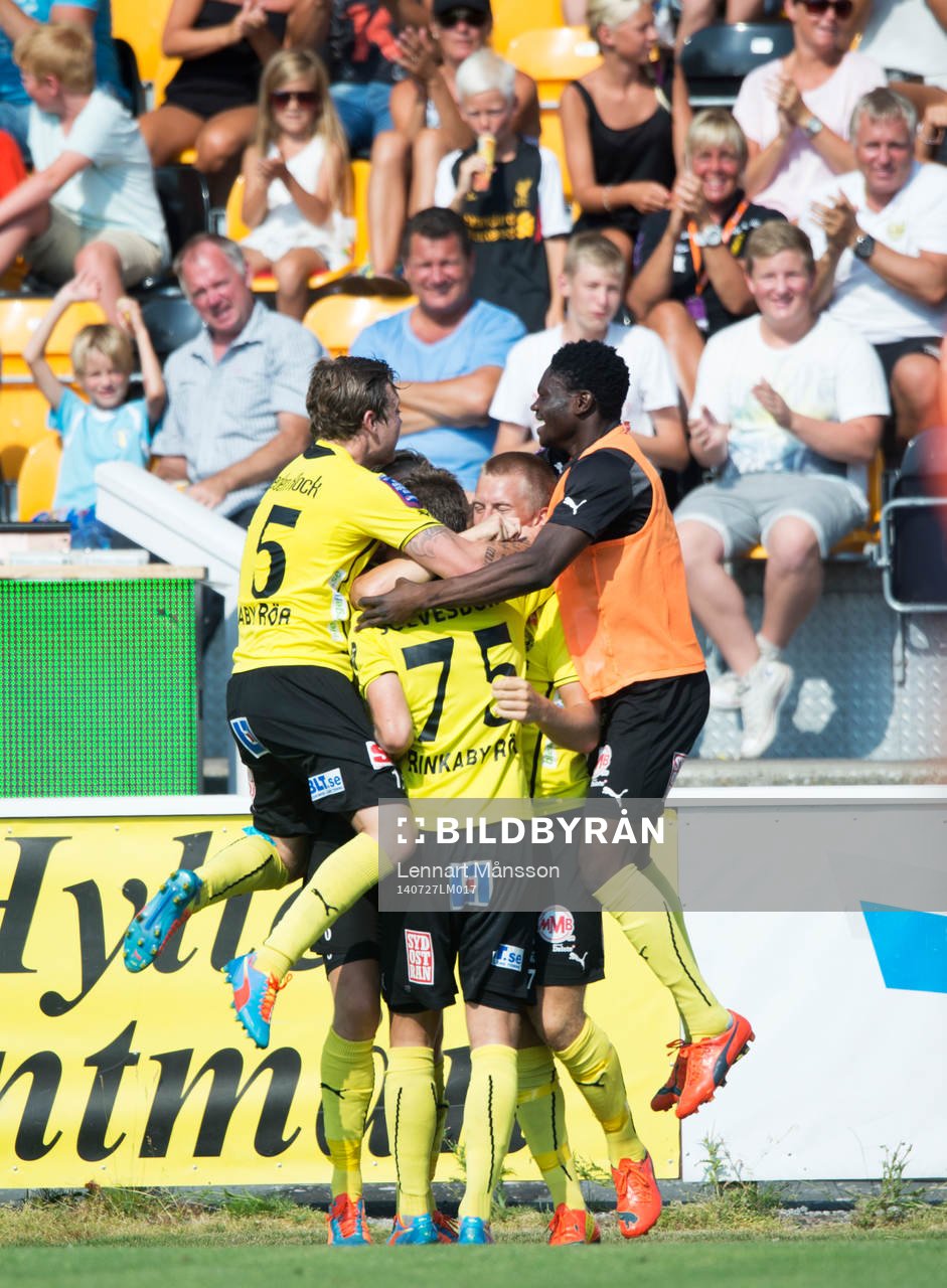 Mjällbys Andreas Blomqvist jublar