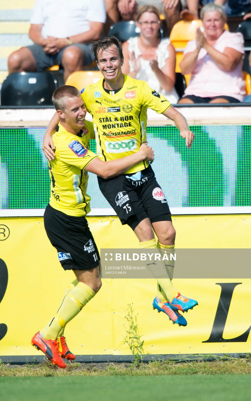 Mjällbys Andreas Blomqvist jublar