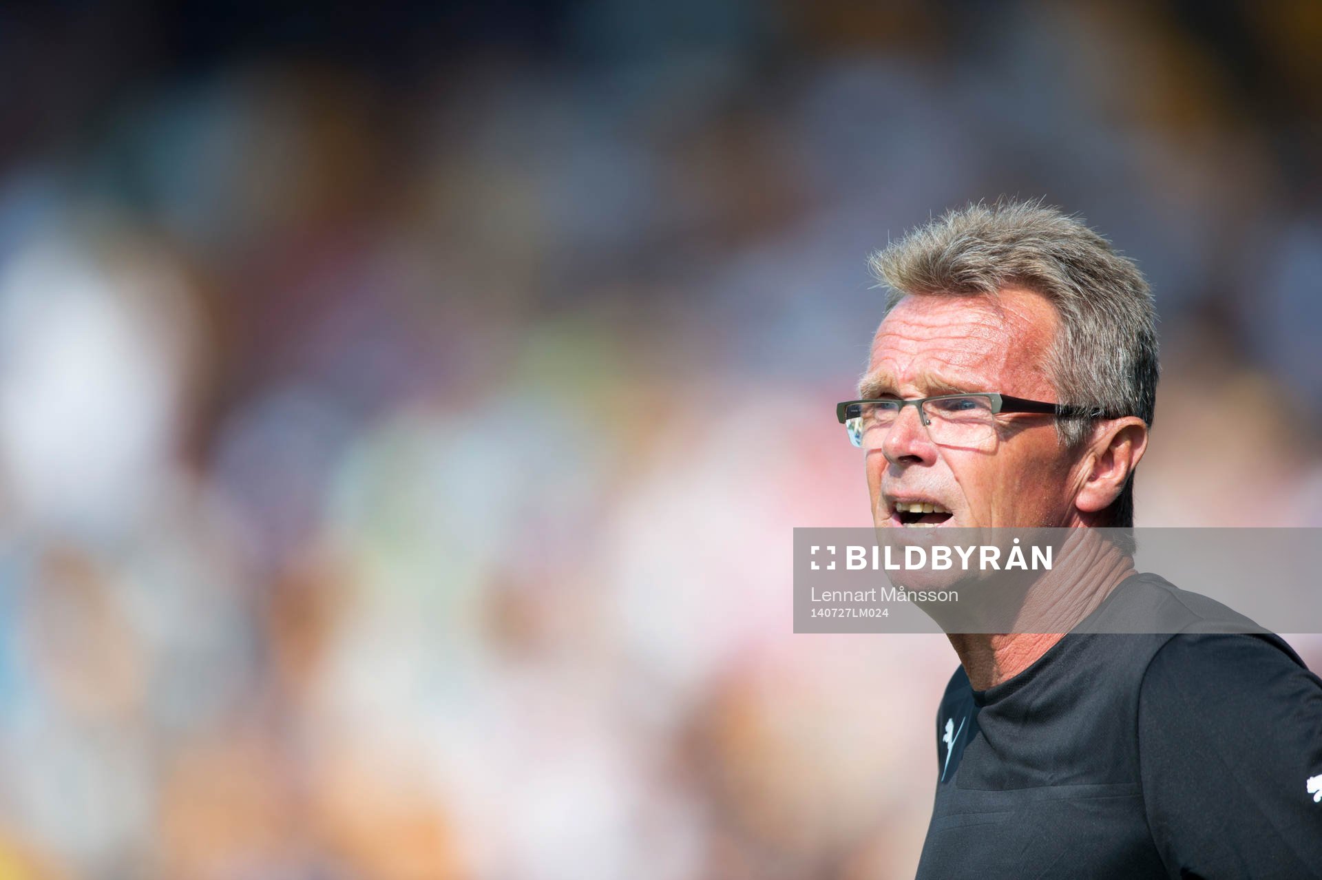  Mjällbys tränare Anders Linderoth i matchen i fotbollsallsvenskan mellan Mjällby och IFK Göteborg i Hällevik 27  juli.