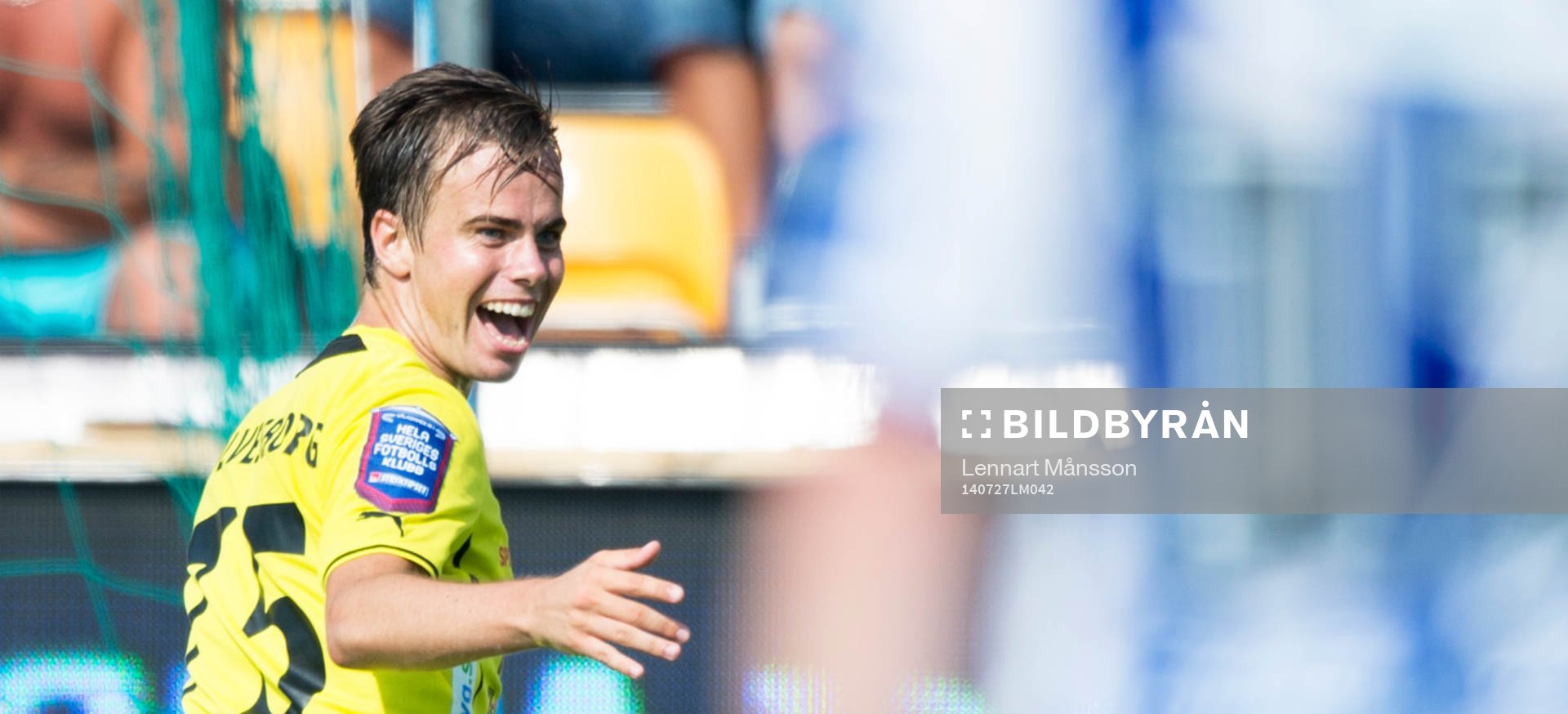 Mjällbys Andreas Blomqvist jublar