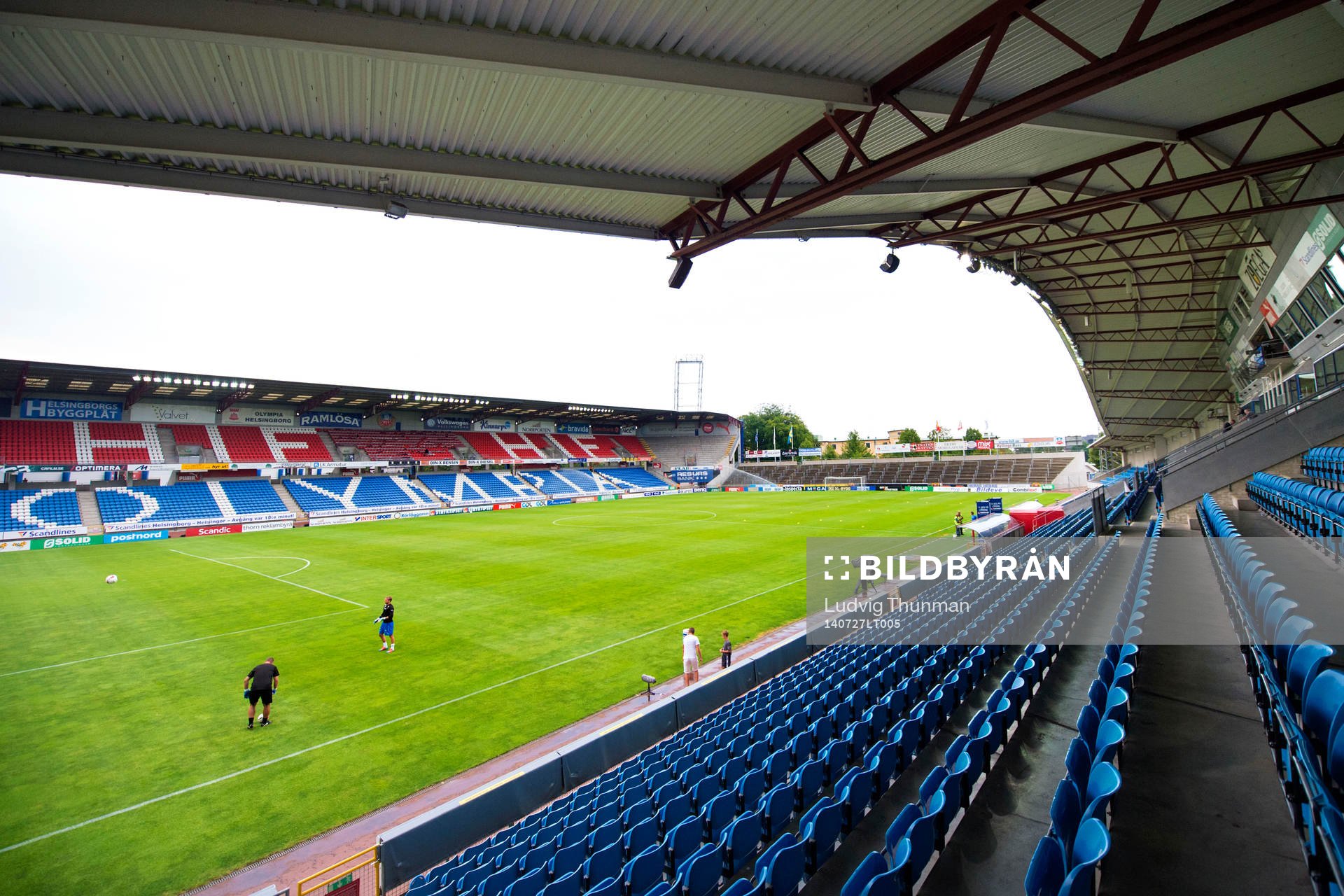 Översiktsbild över Olympia inför matchen i Allsvenskan mellan Helsingborg och Örebro den 27 juli 2014 i Helsingborg. 