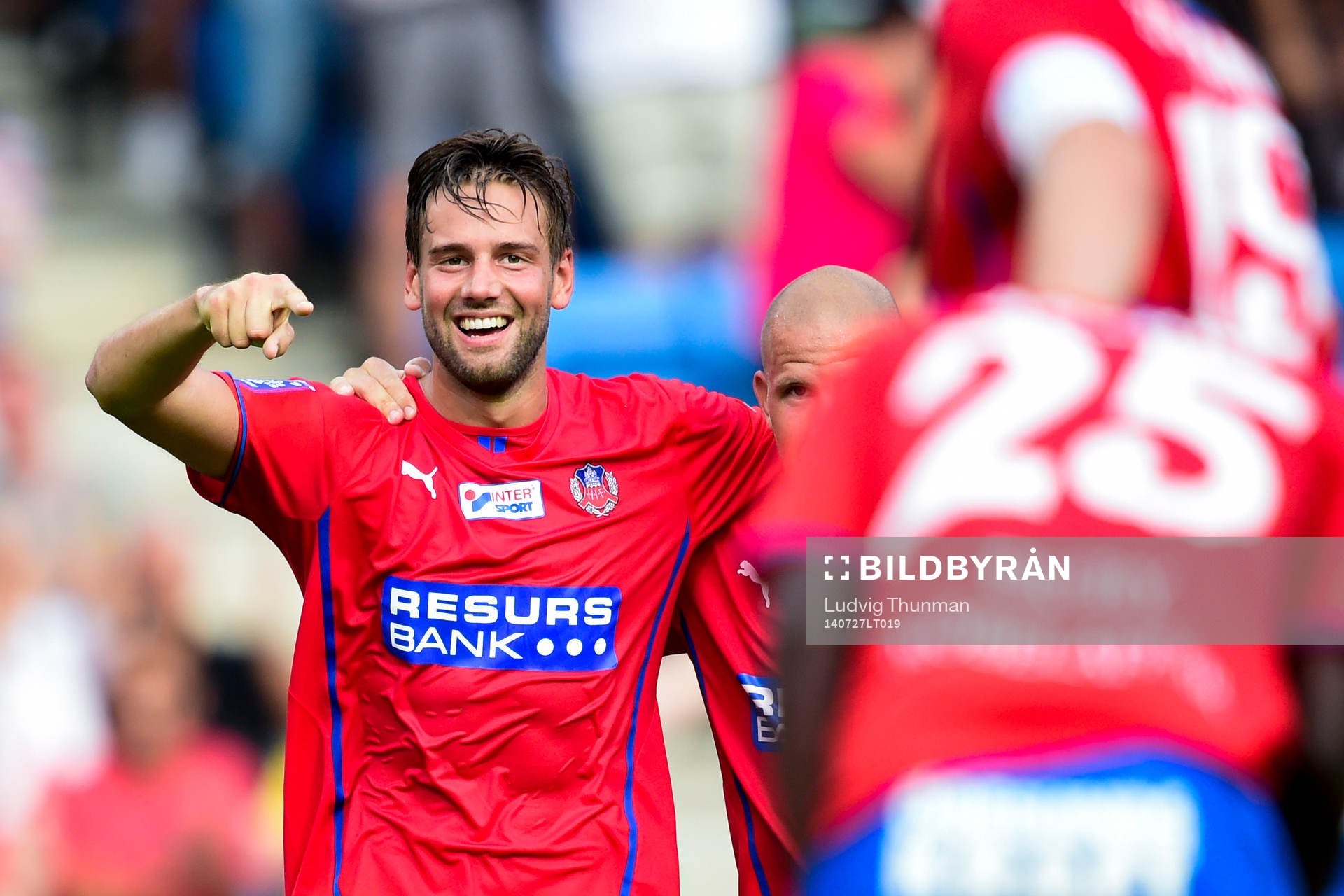 Helsingborgs Mikael Dahlberg jublar