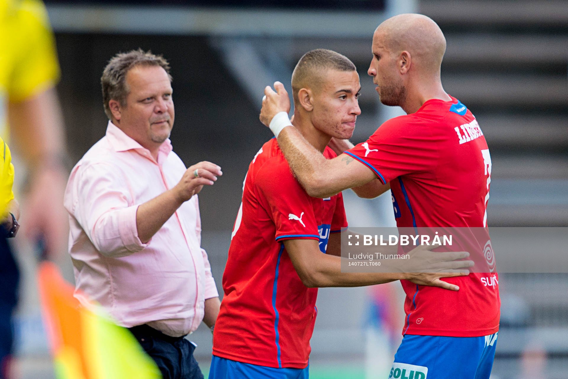 Helsingborgs tränare Roar Hansen byter in Jordan Larsson