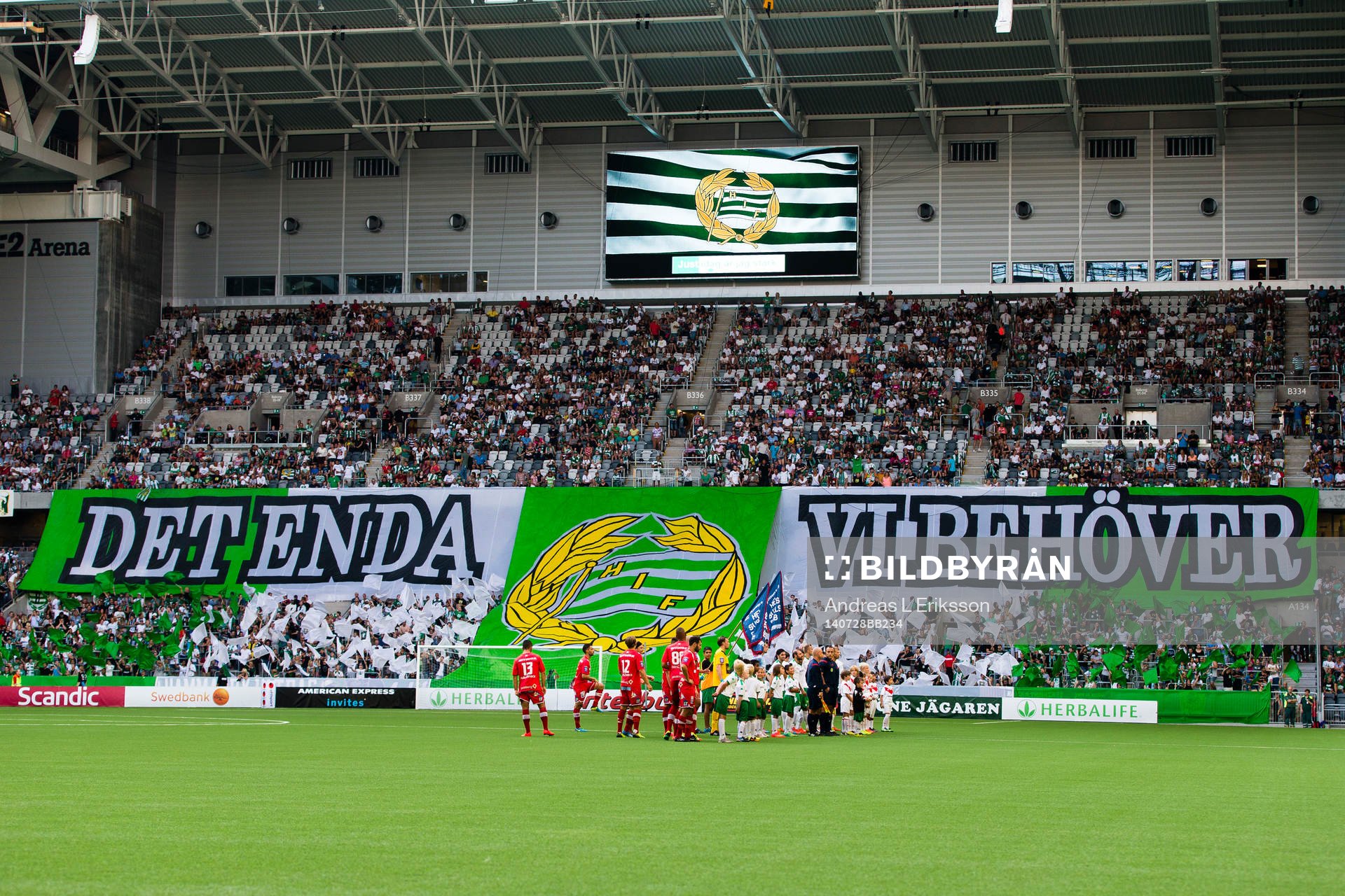 Hammarbys supportrar med ett TIFO