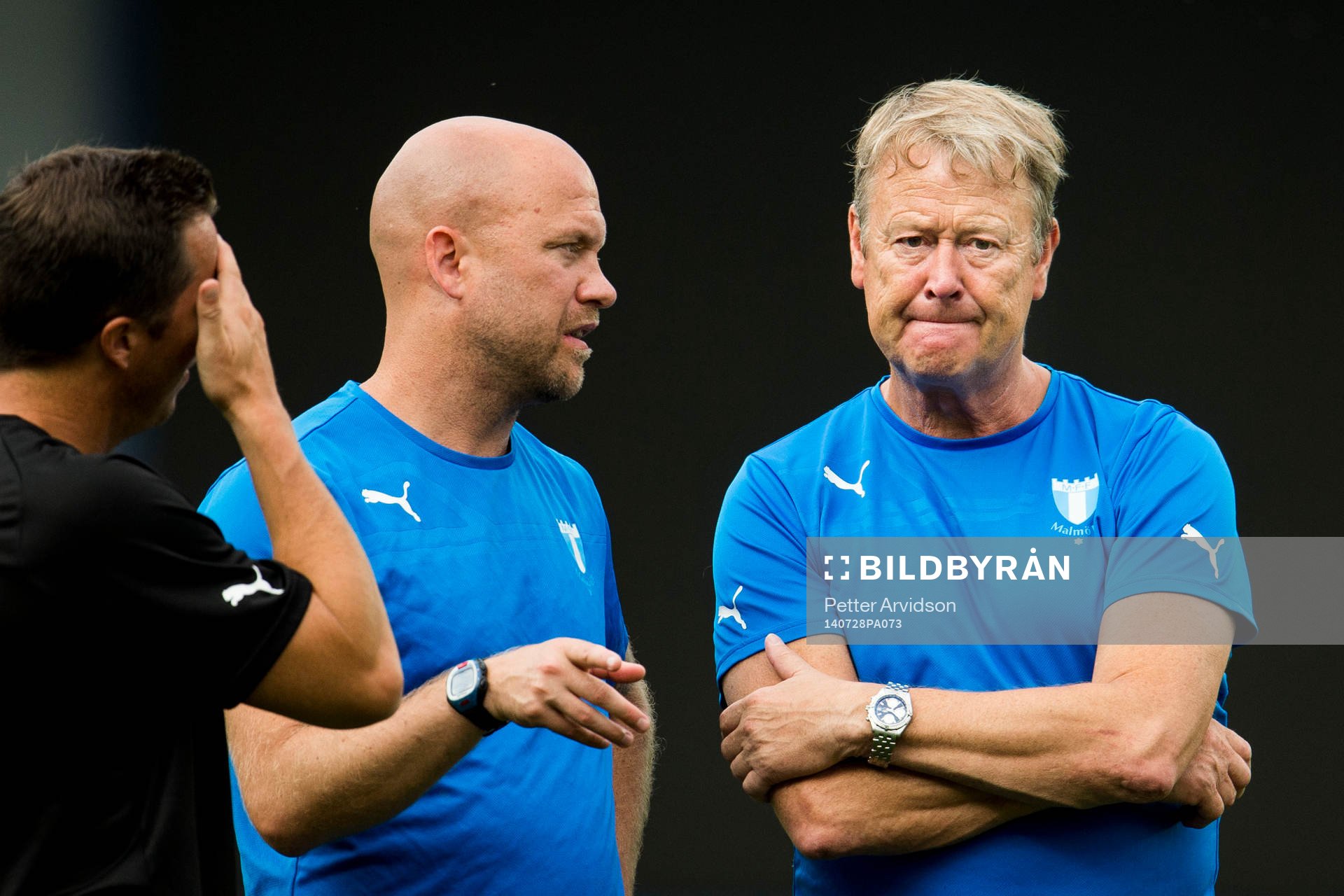 Malmö FFs sportchef Daniel Andersson (tv) assisterande