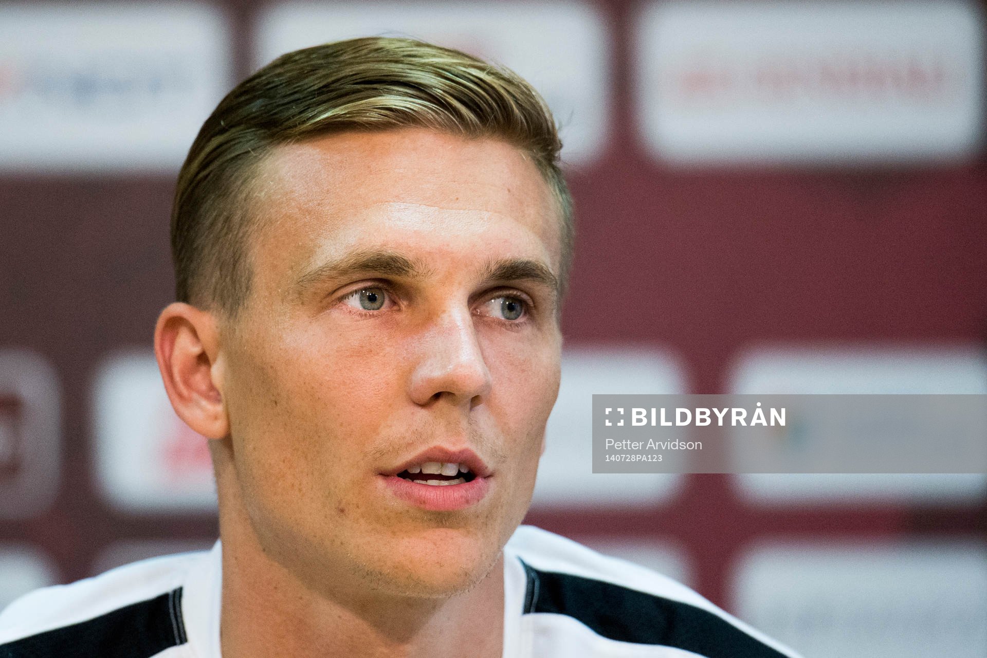 Sparta Prags Bořek Dočkal under Sparta Prags presskonferens inför kvalmatchen i Champions League mot Malmö FF den 28 juli 2014 i Prag.