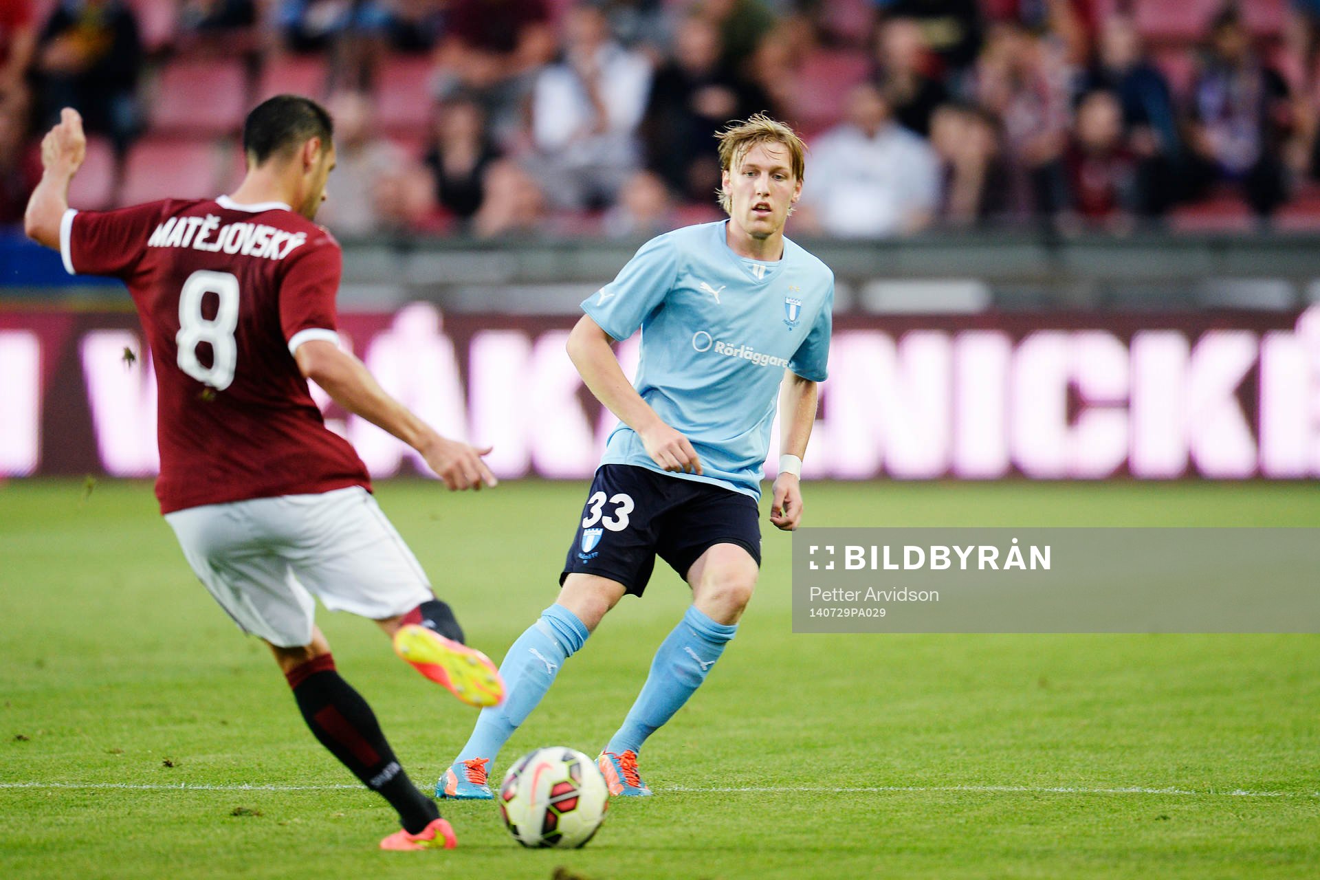 Sparta Prags Marek Matějovský mot Malmö FFs Emil Forsberg