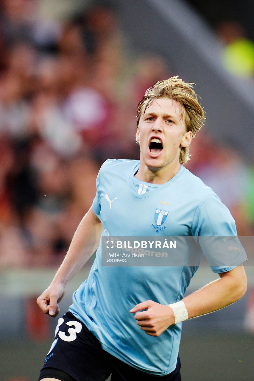 Malmö FFs Emil Forsberg jublar