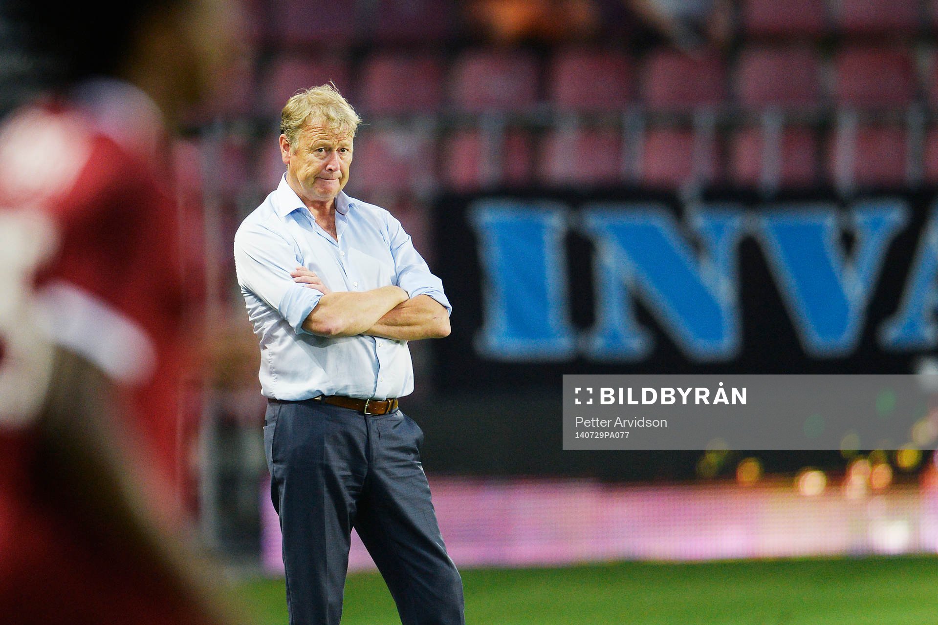 Malmö FFs tränare Åge Hareide ser fundersam ut