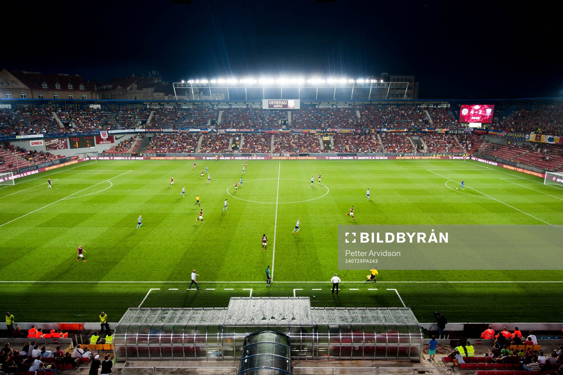 Översiktsbild över Generali Arena