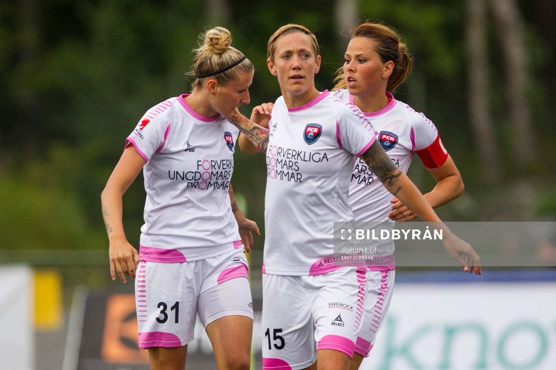Rosengårds Therese Sjögran, Anja Mittag och Sara Björk