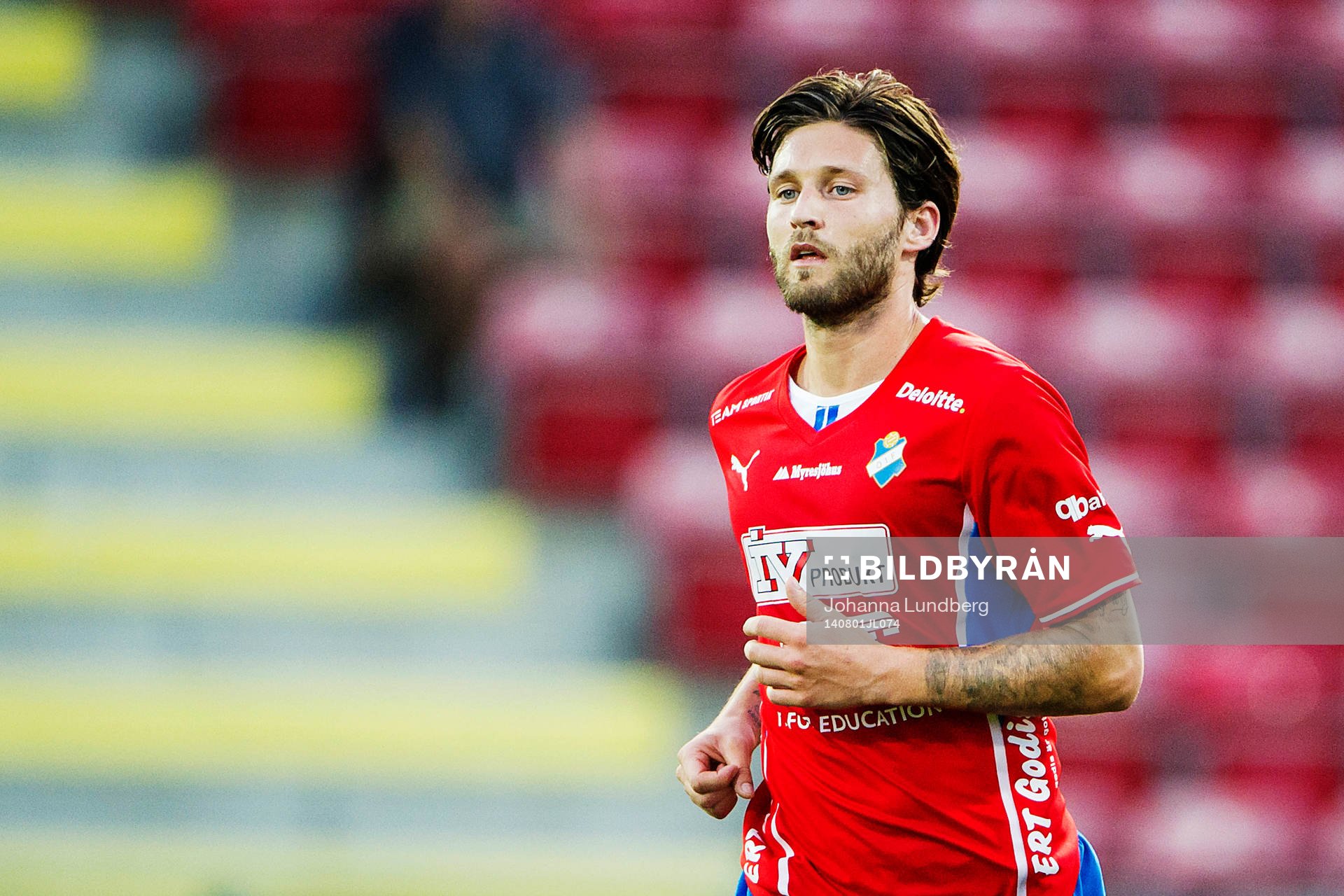 Östers Tibor Joza under fotbollsmatchen i Superettan mellan Assyriska och Öster den 1 augusti 2014 i Södertälje.