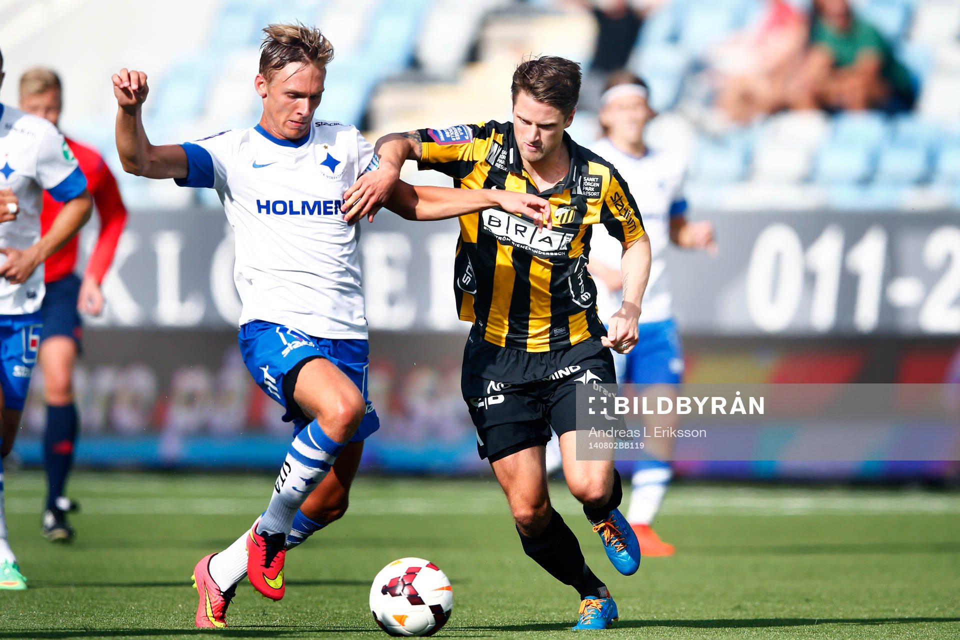 Norrköpings Linus Wahlqvist och Häckens Gunnar Heidar