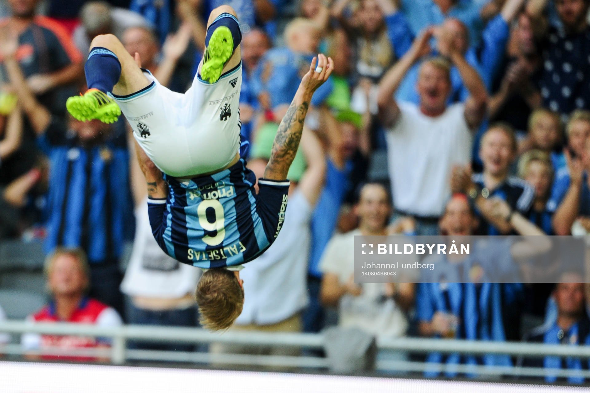 Djurgårdens Aleksander Faltsetas jublar