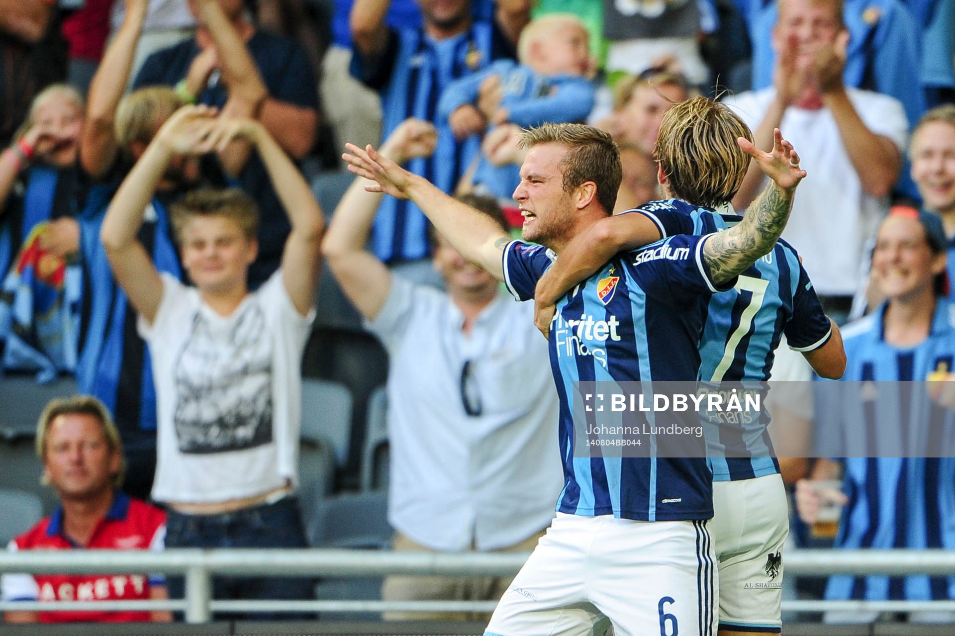 Djurgårdens Aleksander Faltsetas jublar