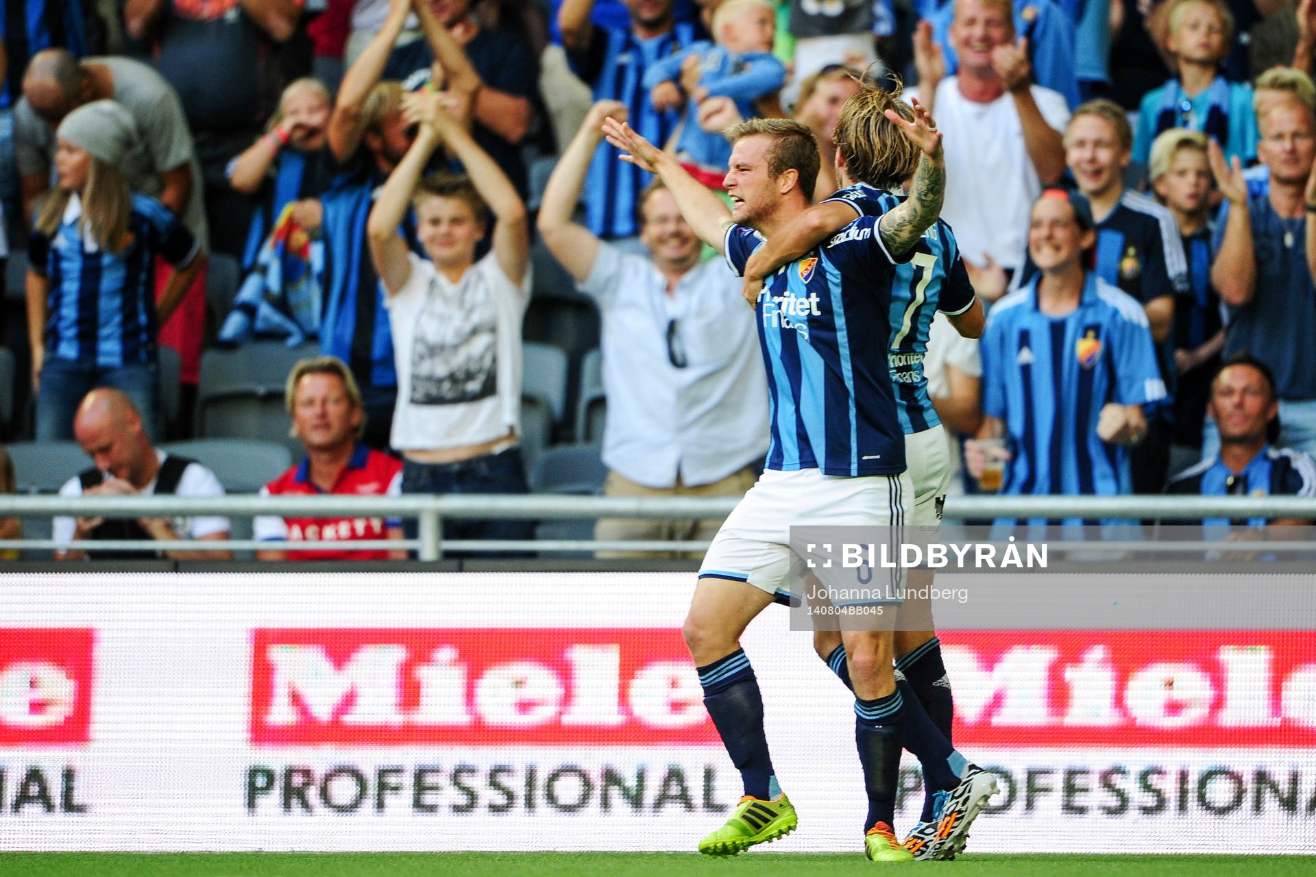 Djurgårdens Aleksander Faltsetas jublar