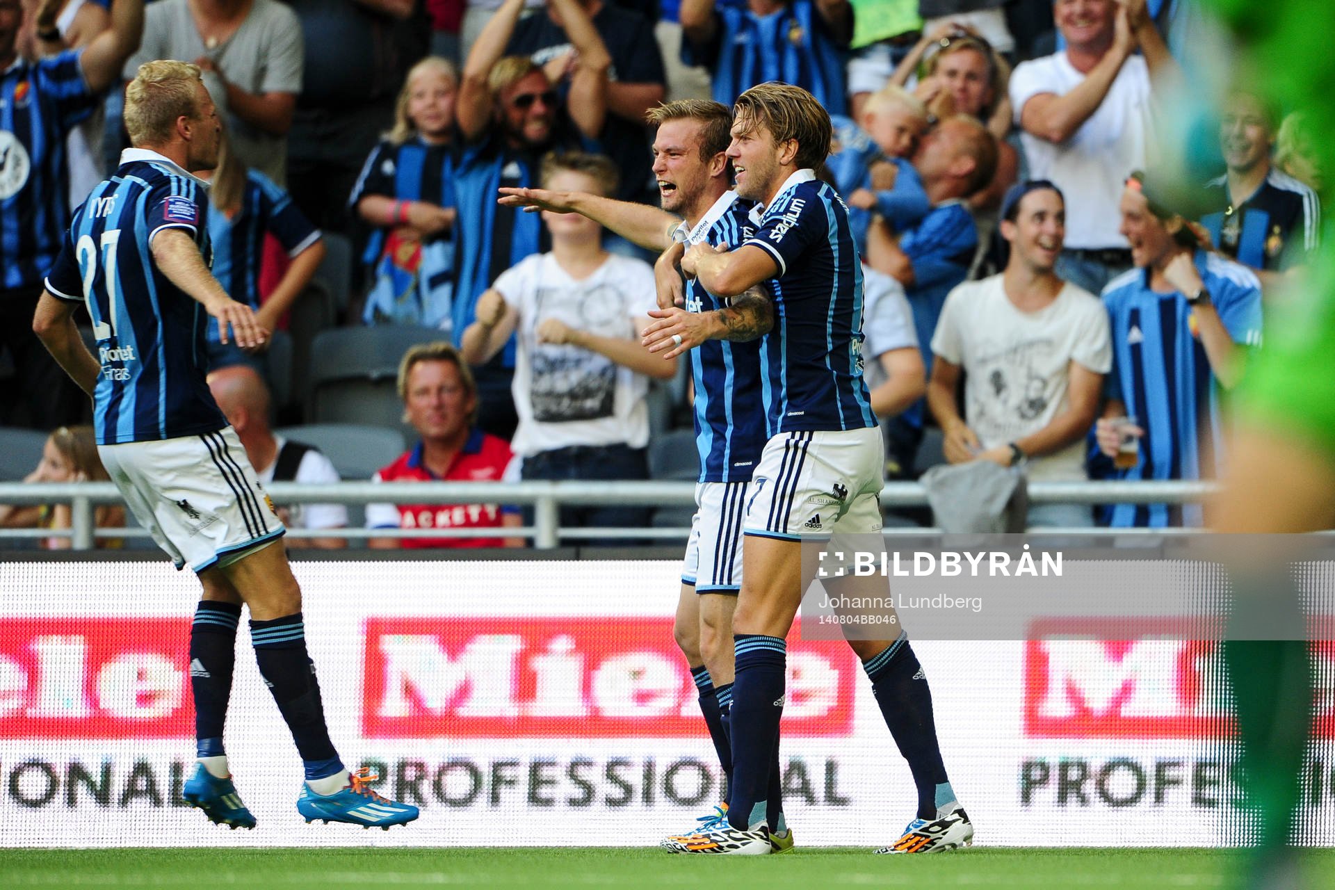 Djurgårdens Aleksander Faltsetas jublar