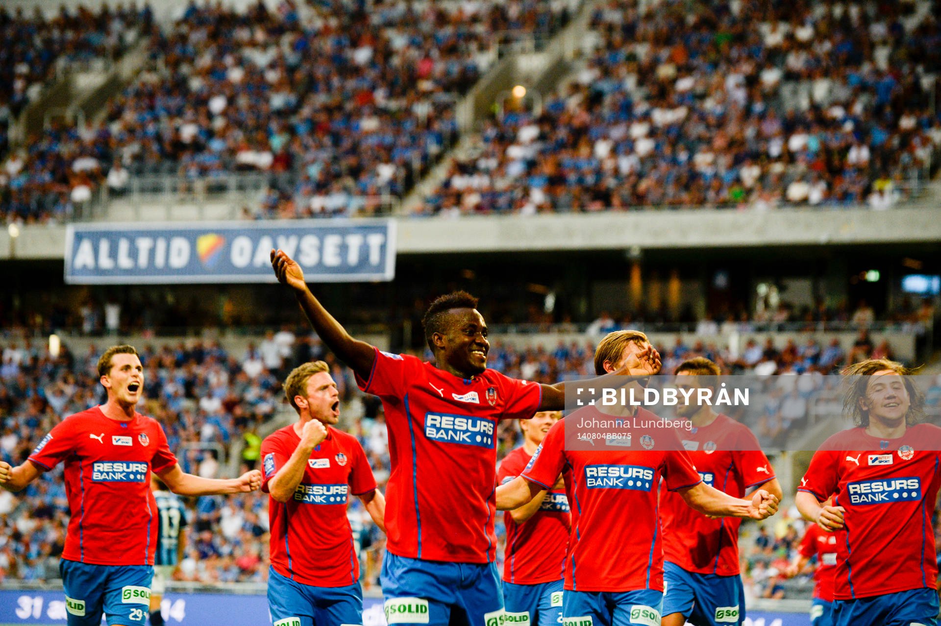 Helsingborgs David Accam jublar