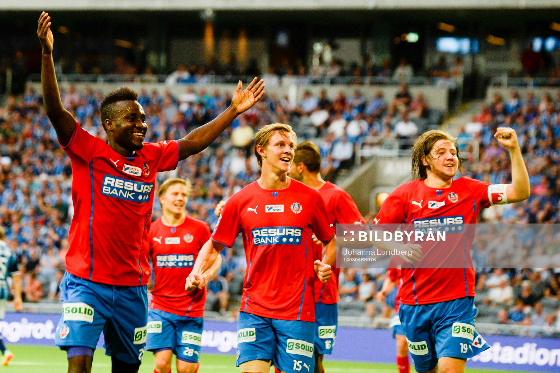 Helsingborgs David Accam jublar