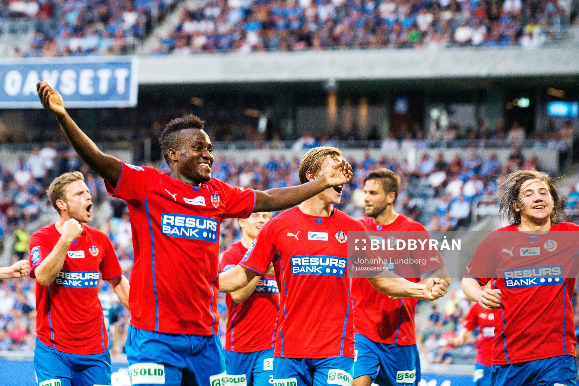 Helsingborgs David Accam jublar