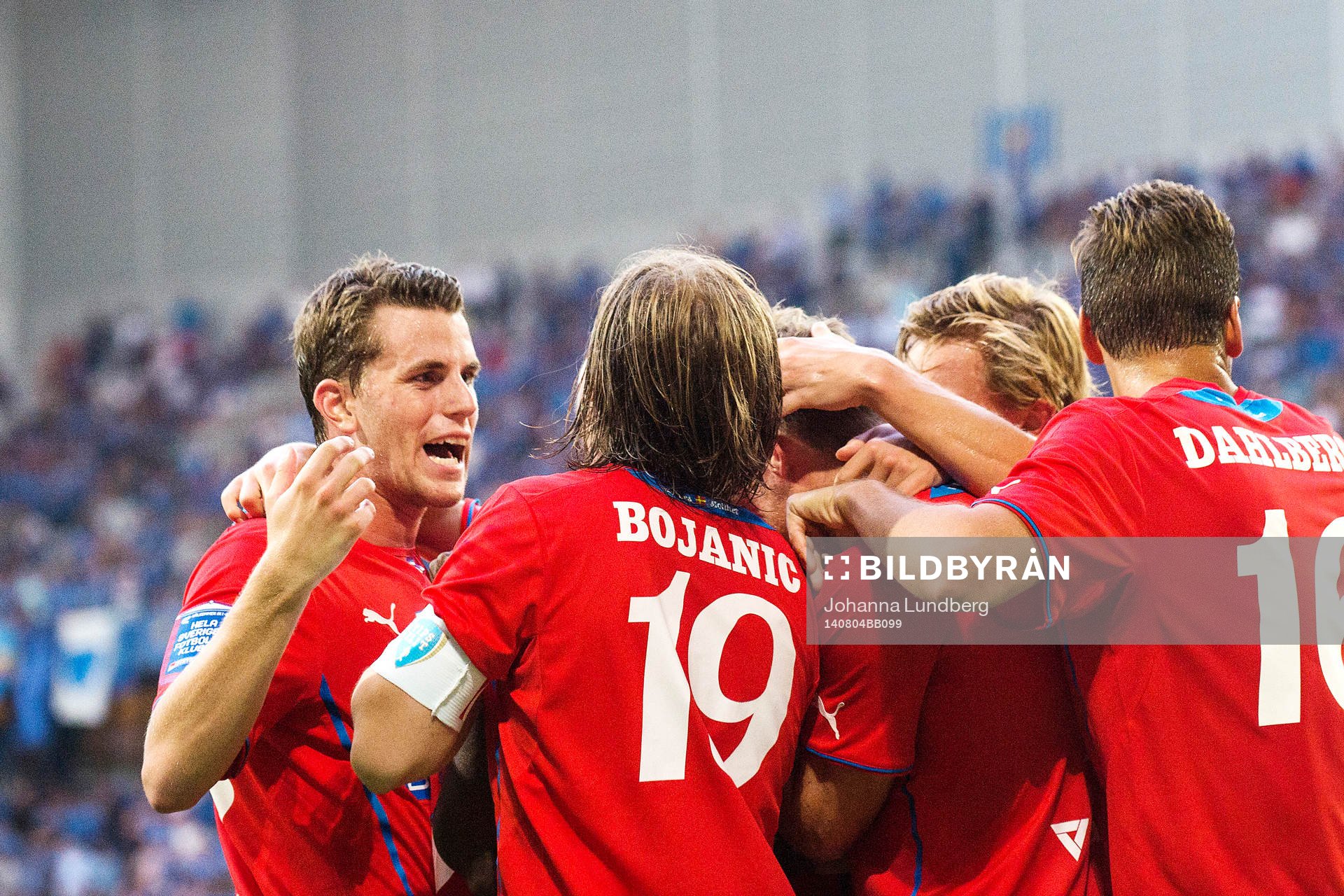 Helsingborgs spelare jublar