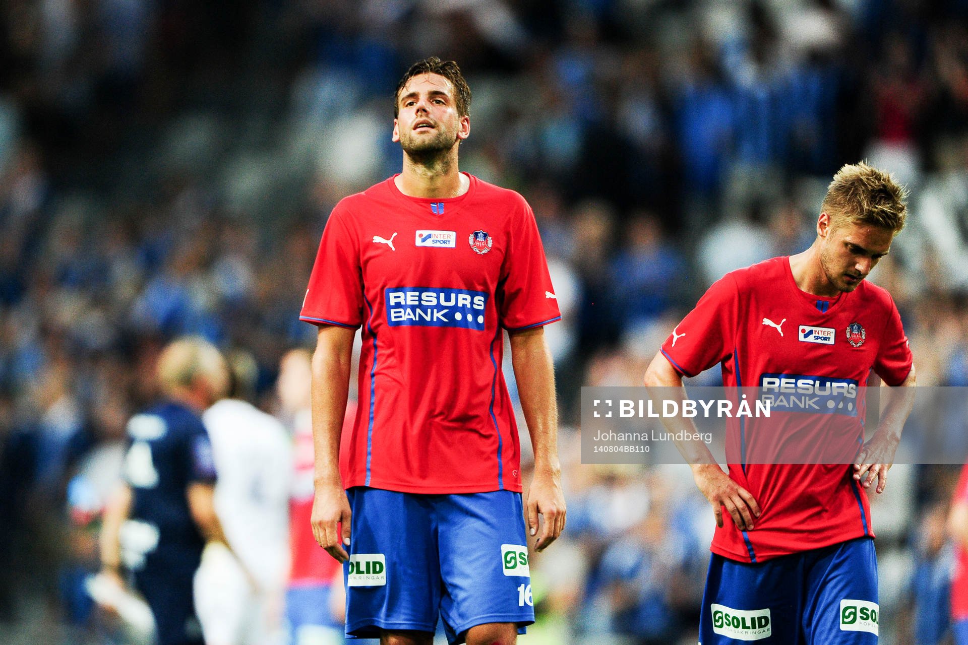 Helsingborgs Mikael Dahlberg och Johan Mårtensson deppar