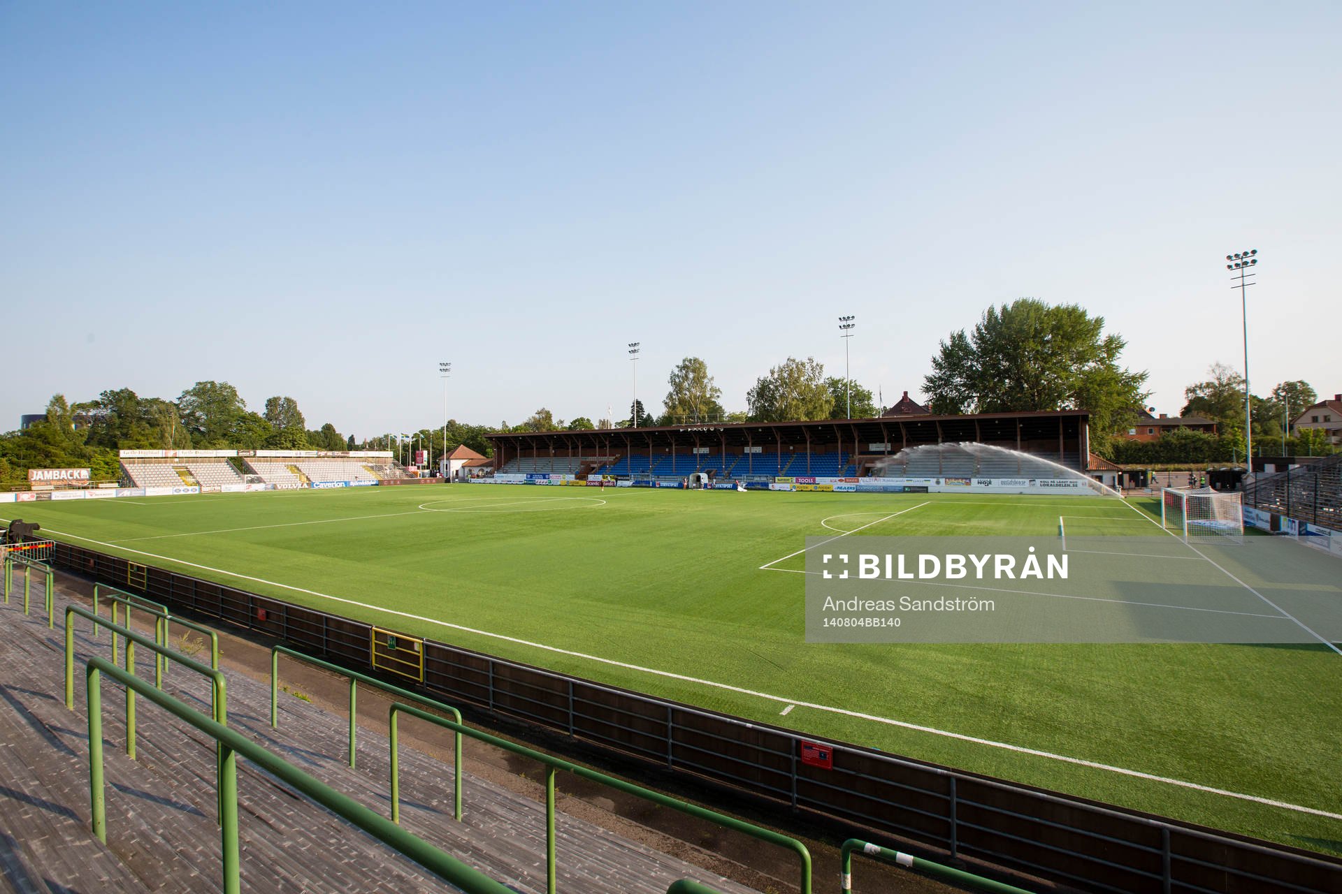 Generell vy över Strömvallen inför fotbollsmatchen i Allsvenskan mellan Gefle och Mjällby den 4 Augusti 2014 i Gävle. 