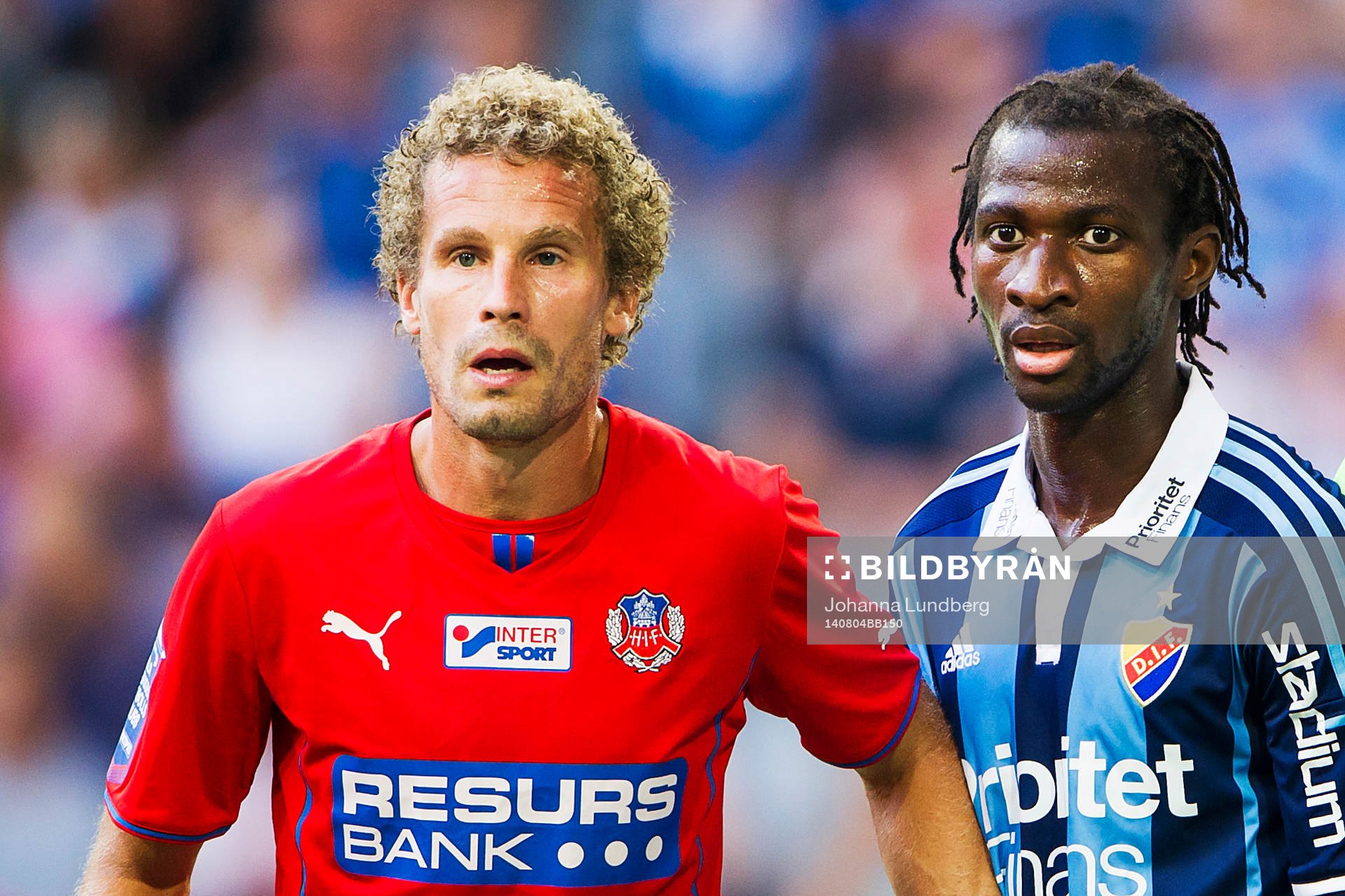 Helsingborgs Christoffer Andersson och Djurgårdens Amadou