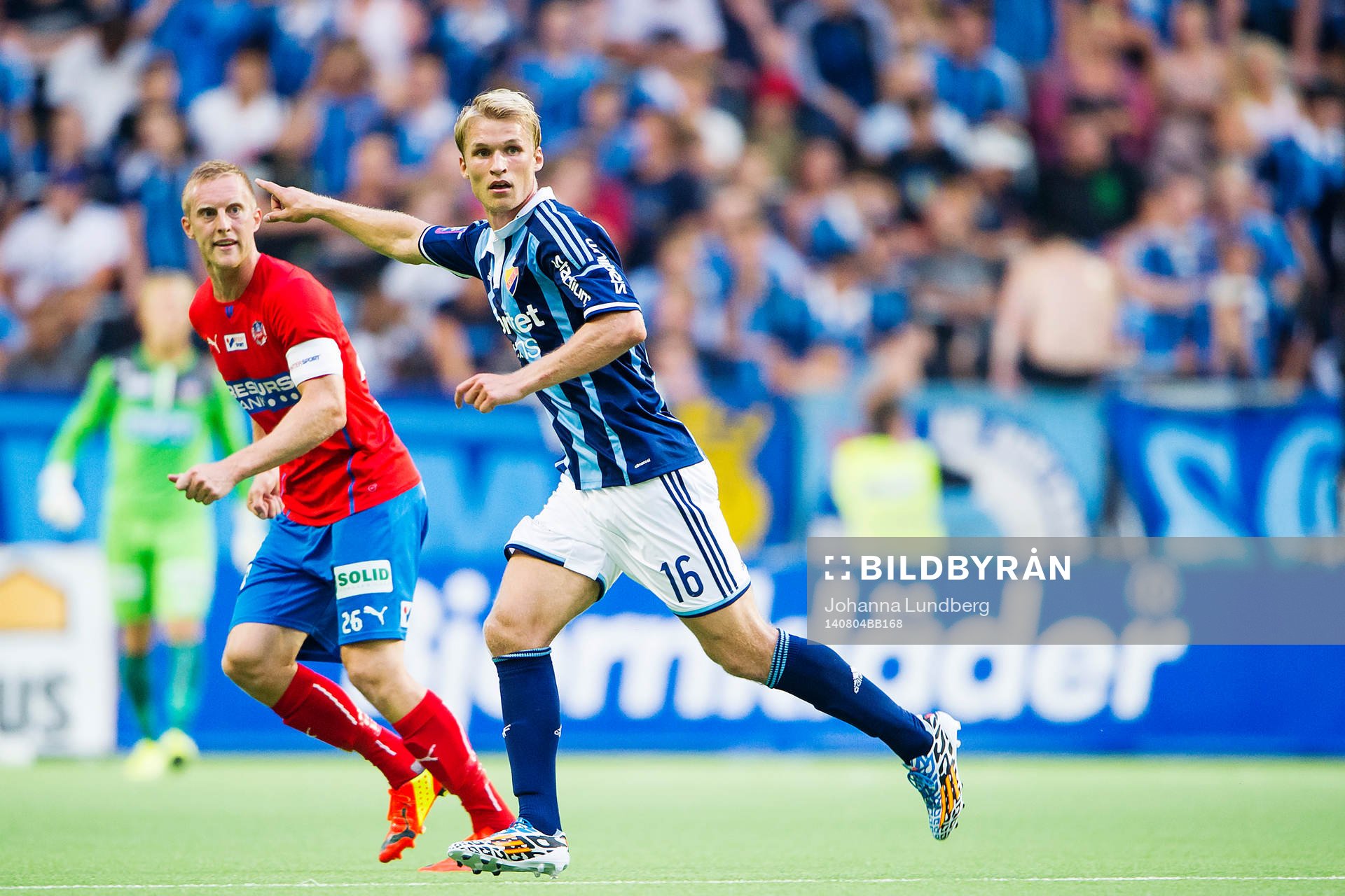 Djurgårdens Sebastian Andersson och Helsingborgs Peter