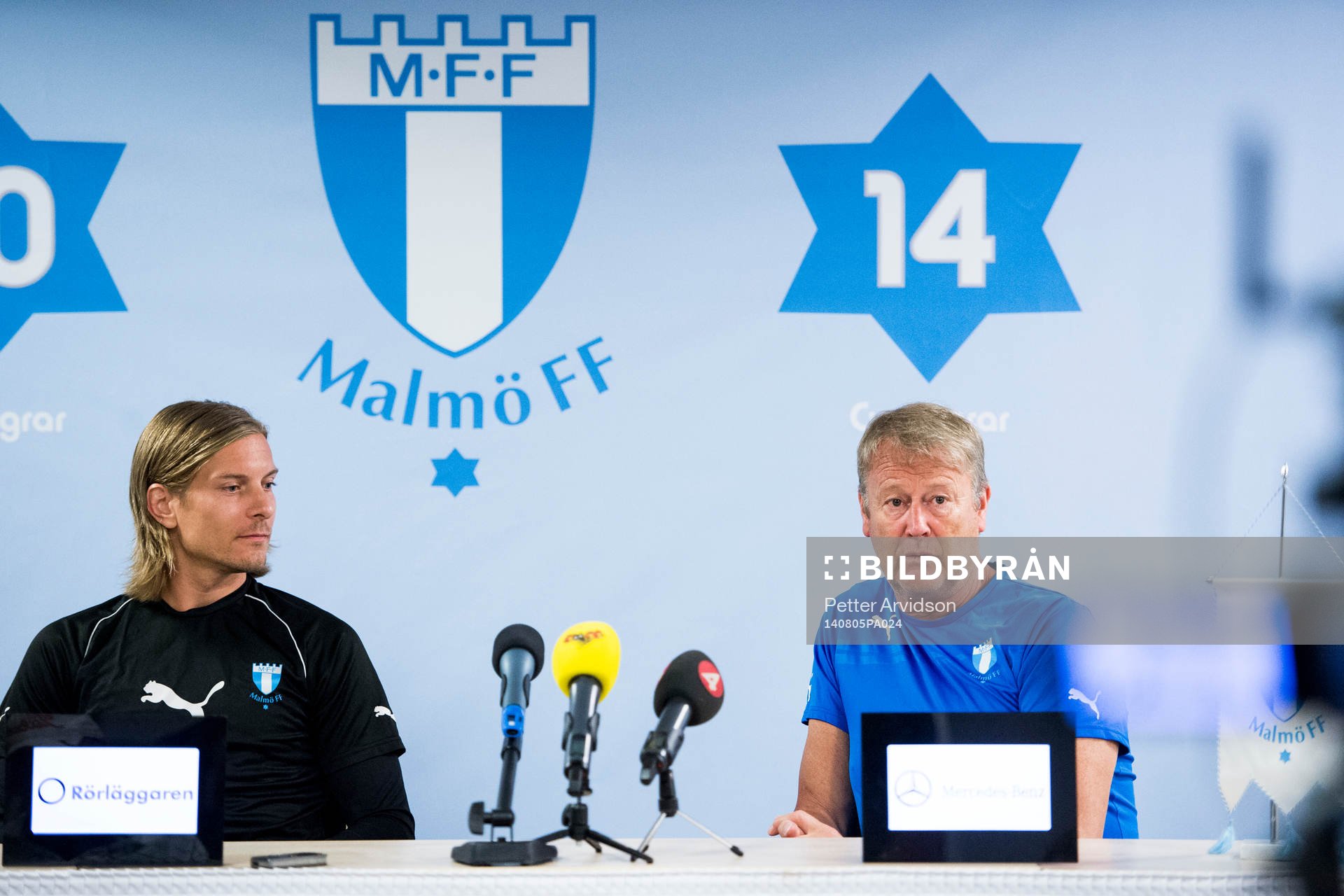 Malmö FFs Markus Halsti och tränare Åge Hareide