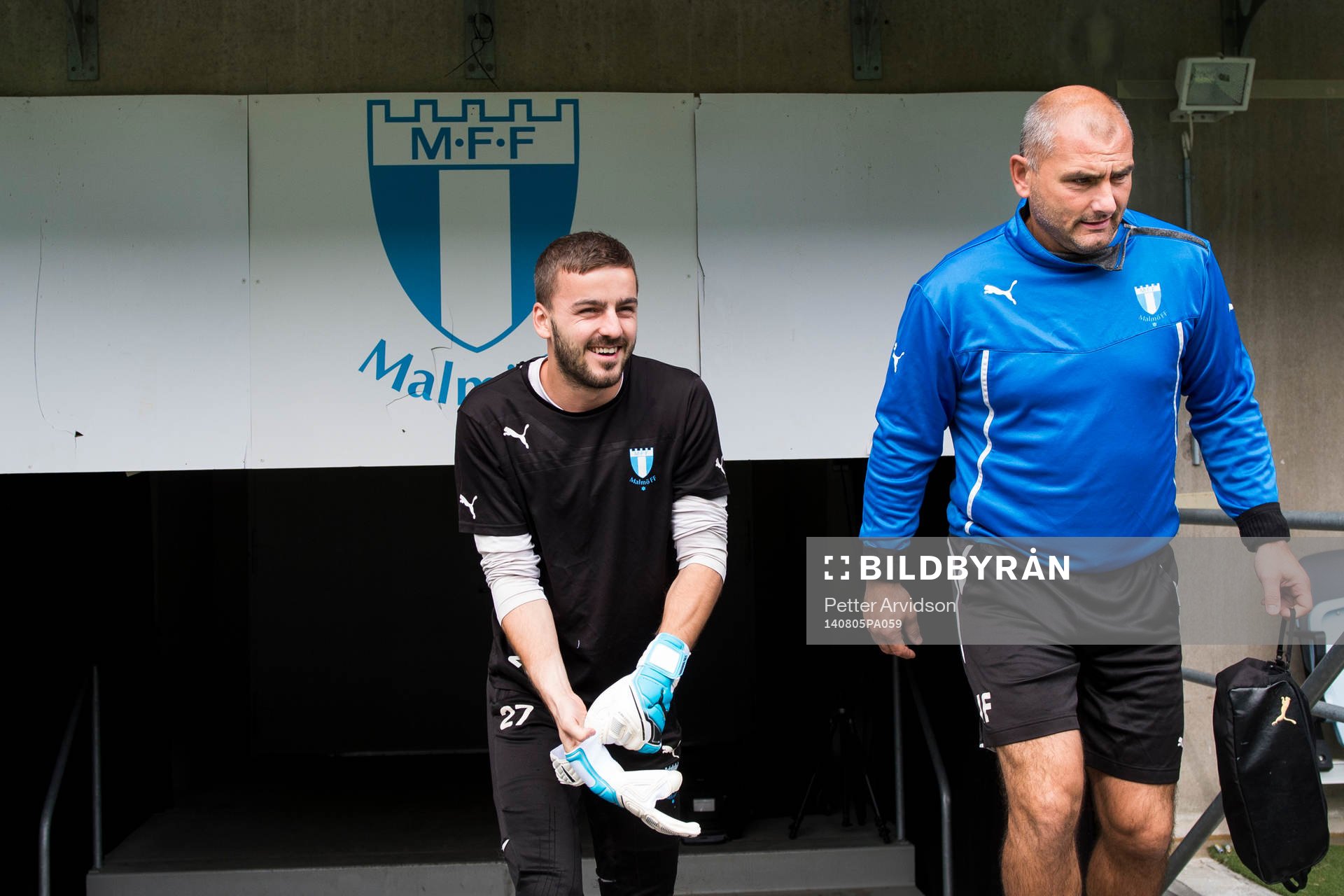 Malmö FFs målvakt Zlatan Azinovic och målvaktstränare