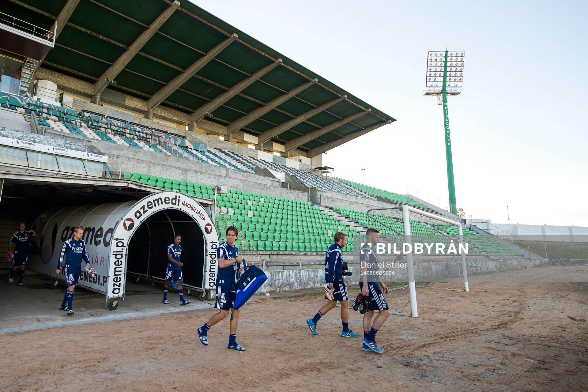IFK Göteborg och Lasse Vibe tränar på matcharenan dagen innan kvalet till Europa League mellan Rio Ave och IFK Göteborg den 6 augusti 2014 i Porto.