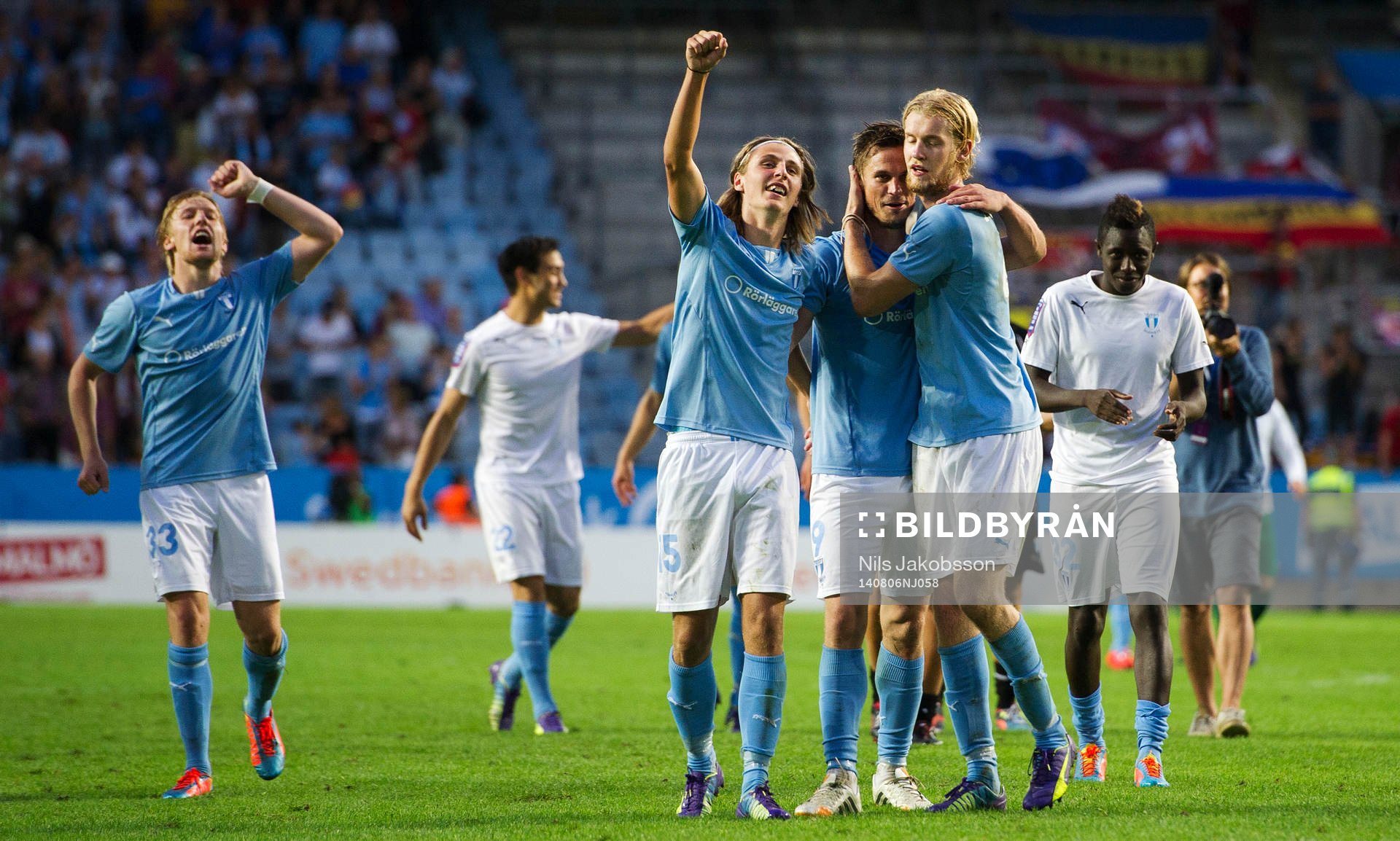 Malmö FFs Emil Forsberg, Pawel Cibicki, Markus Rosenberg,