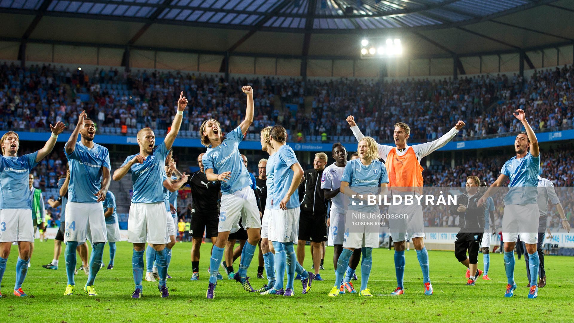 Malmö FFs Isaac Kiese Thelin, Anton Tinnerholm, Pawel