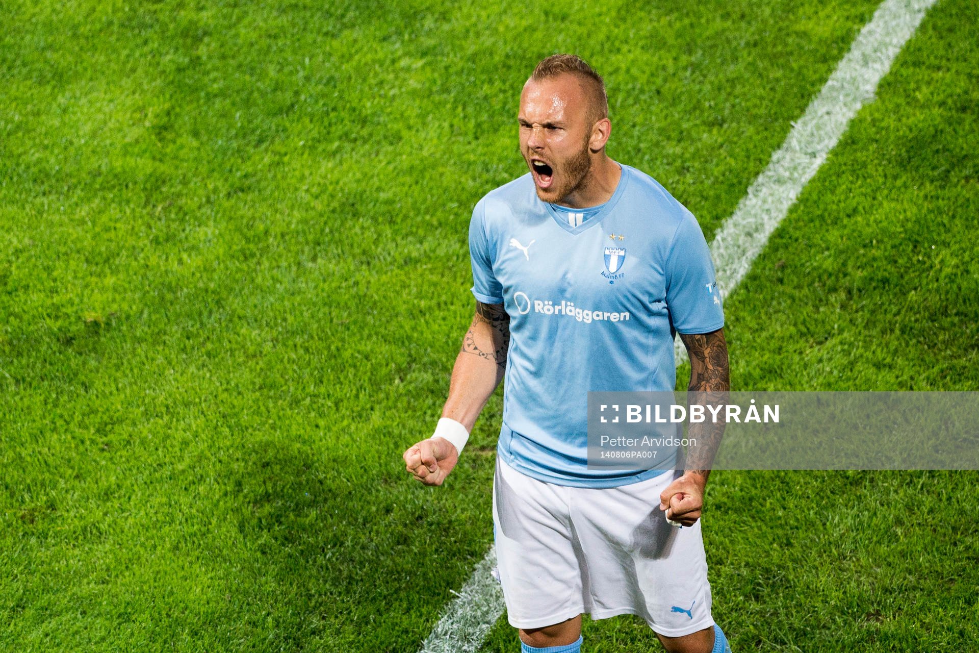 Malmö FFs Magnus Eriksson jublar
