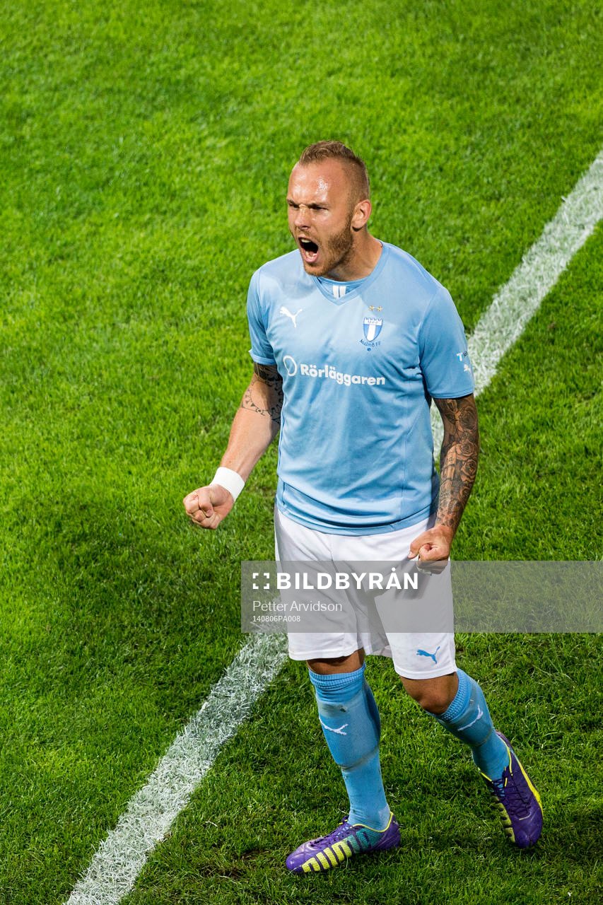 Malmö FFs Magnus Eriksson jublar
