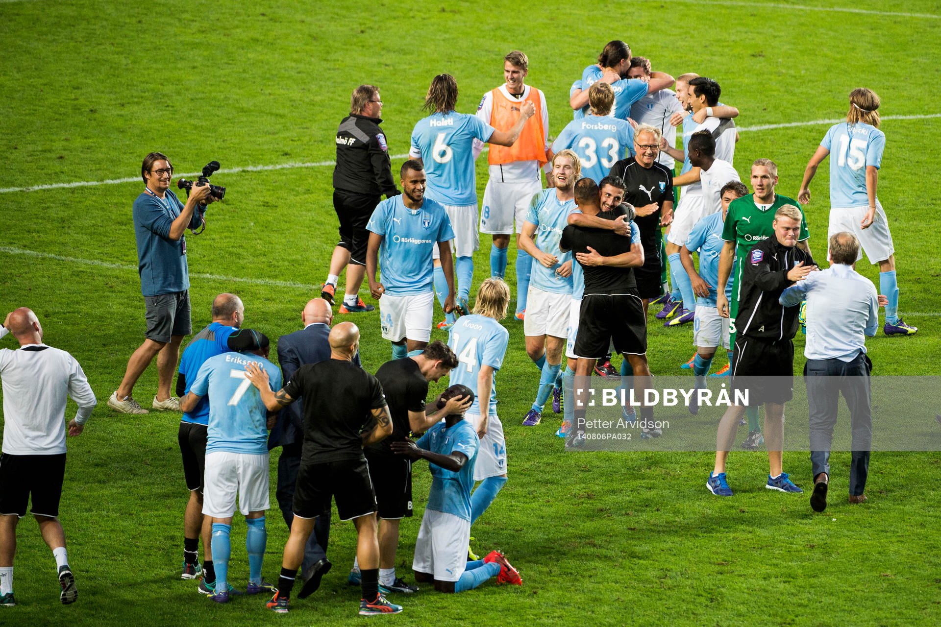 Malmö FFs spelare jublar