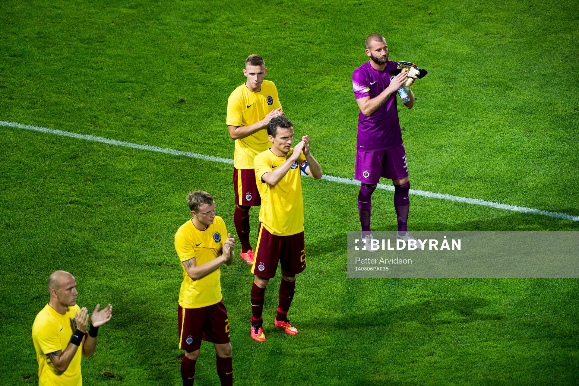 Sparta Prags spelare deppar