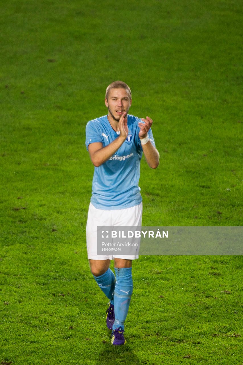 Malmö FFs Anton Tinnerholm tackar publiken