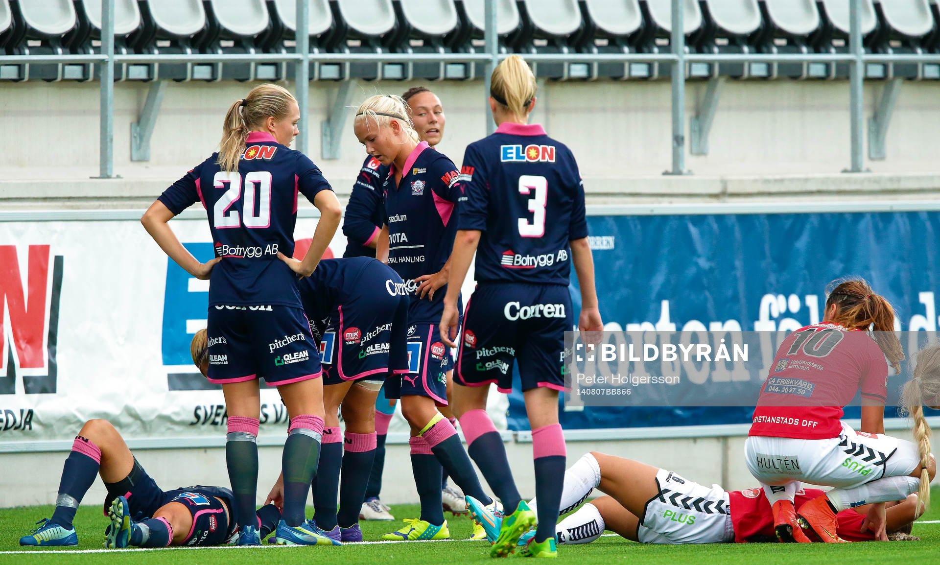 Spelare liggande