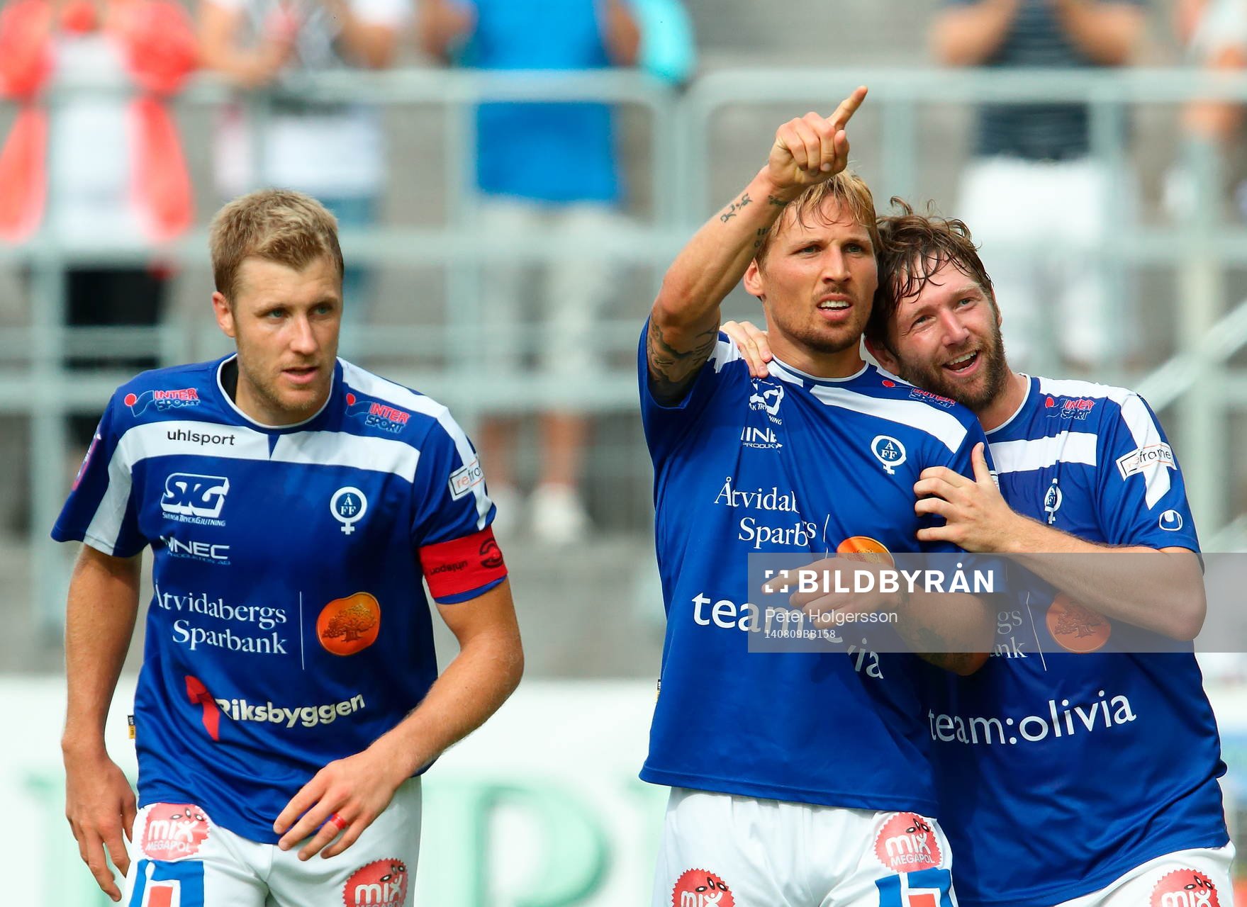 Åtvidabergs Daniel Hallingström, Martin Christensen och
