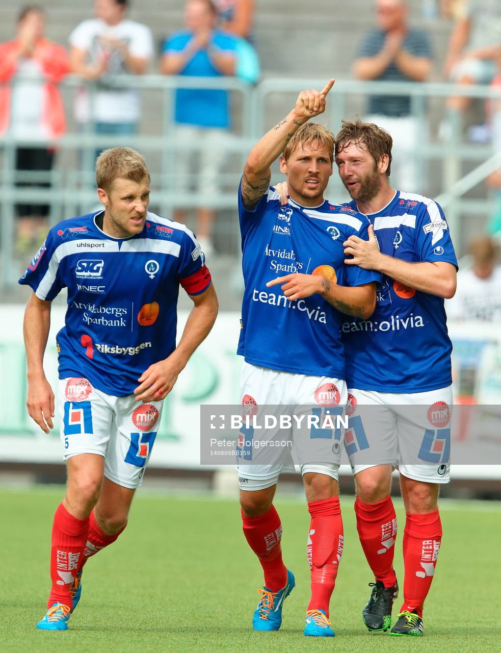 Åtvidabergs Daniel Hallingström, Martin Christensen och