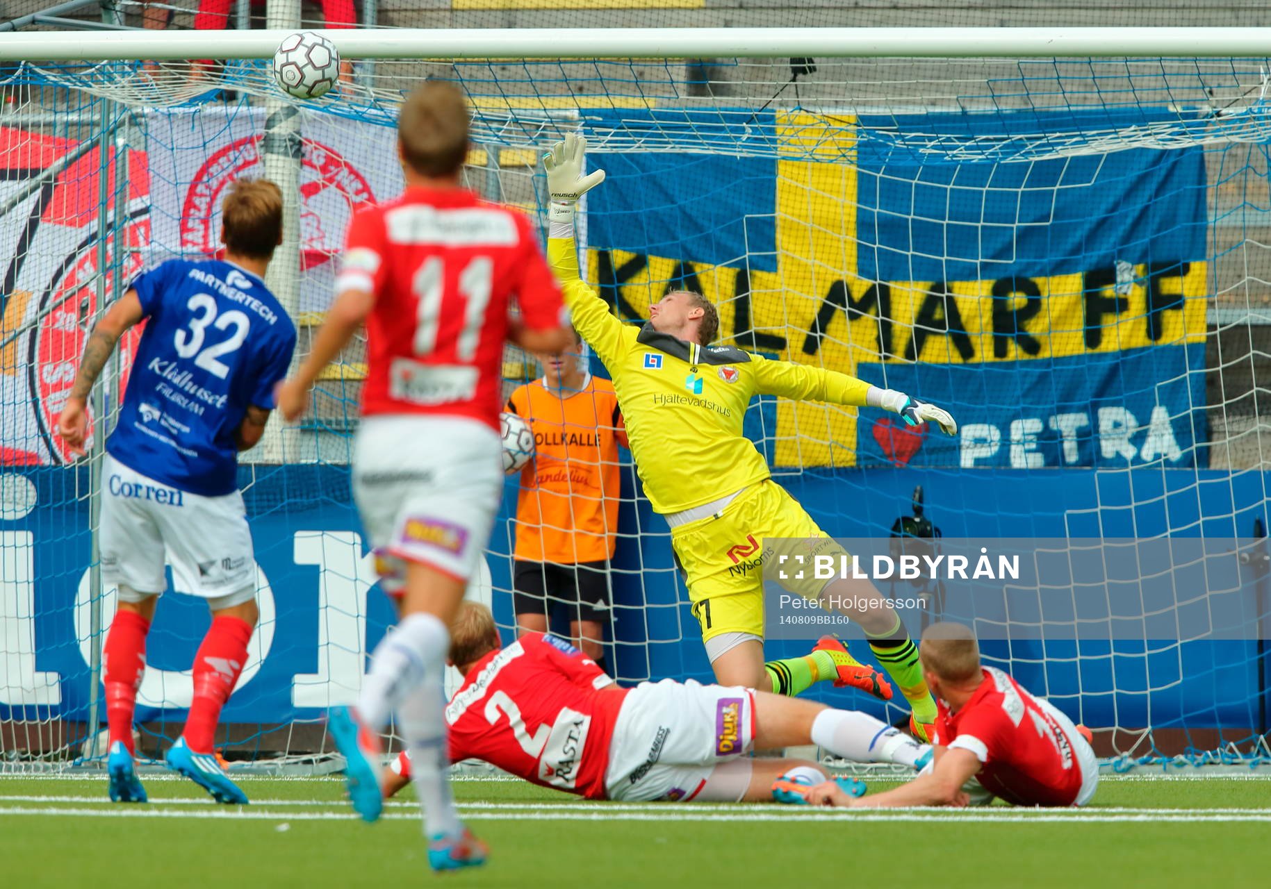 Mål 1-0 av Åtvidabergs Martin Christensen förbi Kalmars