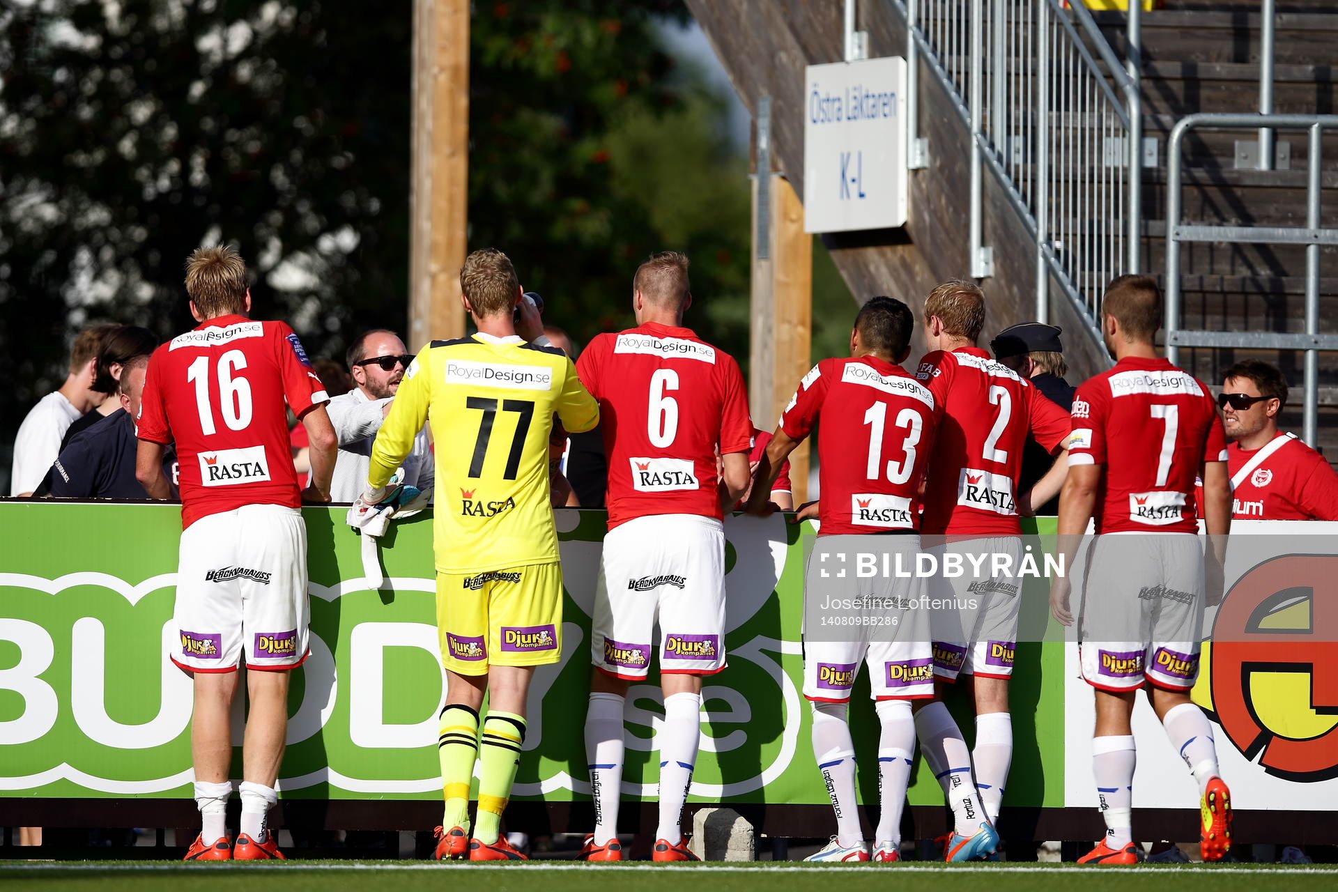 Kalmars David Elm, målvakt Lars Cramer, Marcus Nilsson,