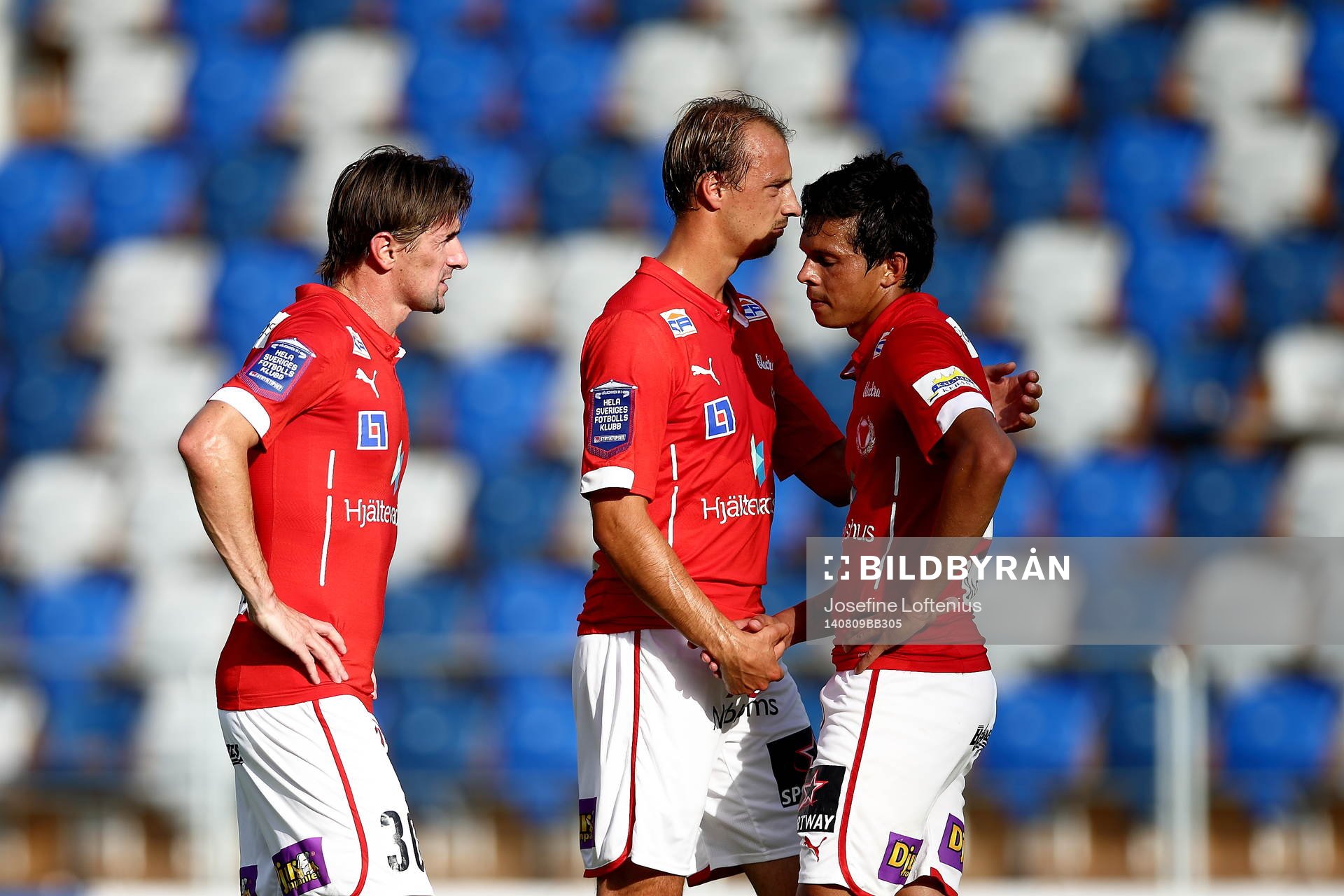 Kalmars Cesar Santin, Pär Eriksson och Romário Pereira