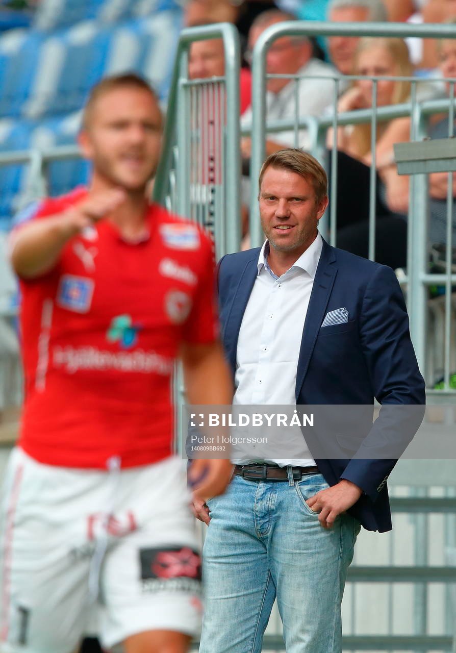 Kalmars Jonathan Ring och tränare Hasse Eklund