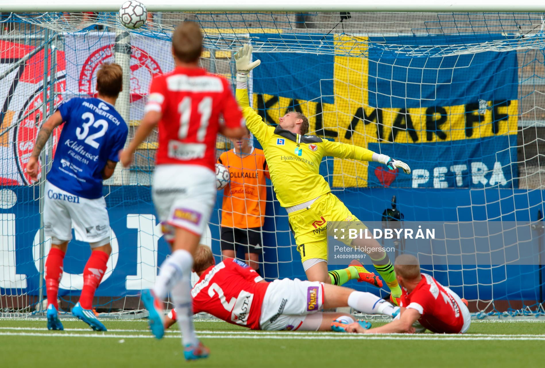 Mål 1-0 av Åtvidabergs Martin Christensen förbi Kalmars